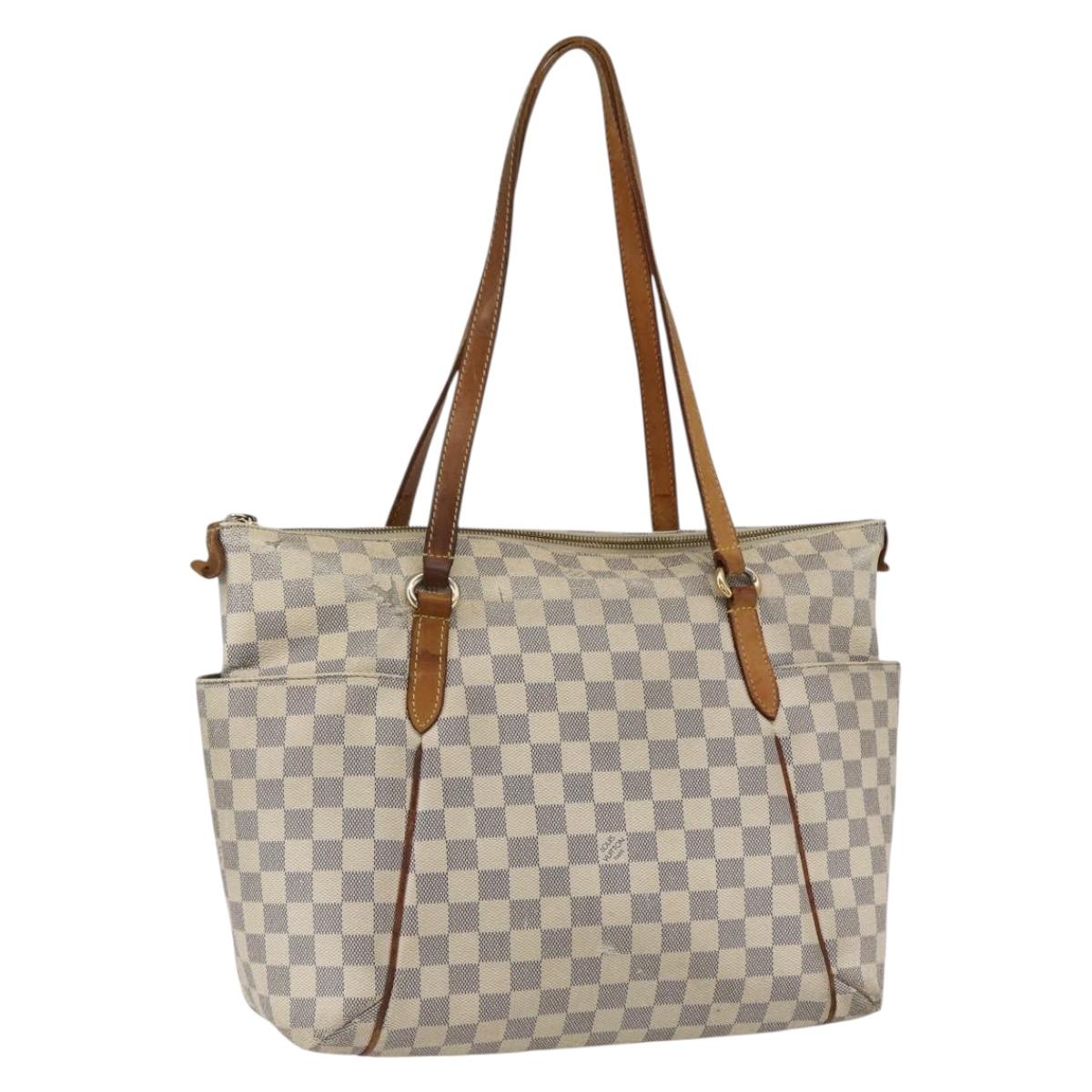 LOUIS VUITTON Damier Azur Totally MM Tote Bag N51262 LV Auth BA10217