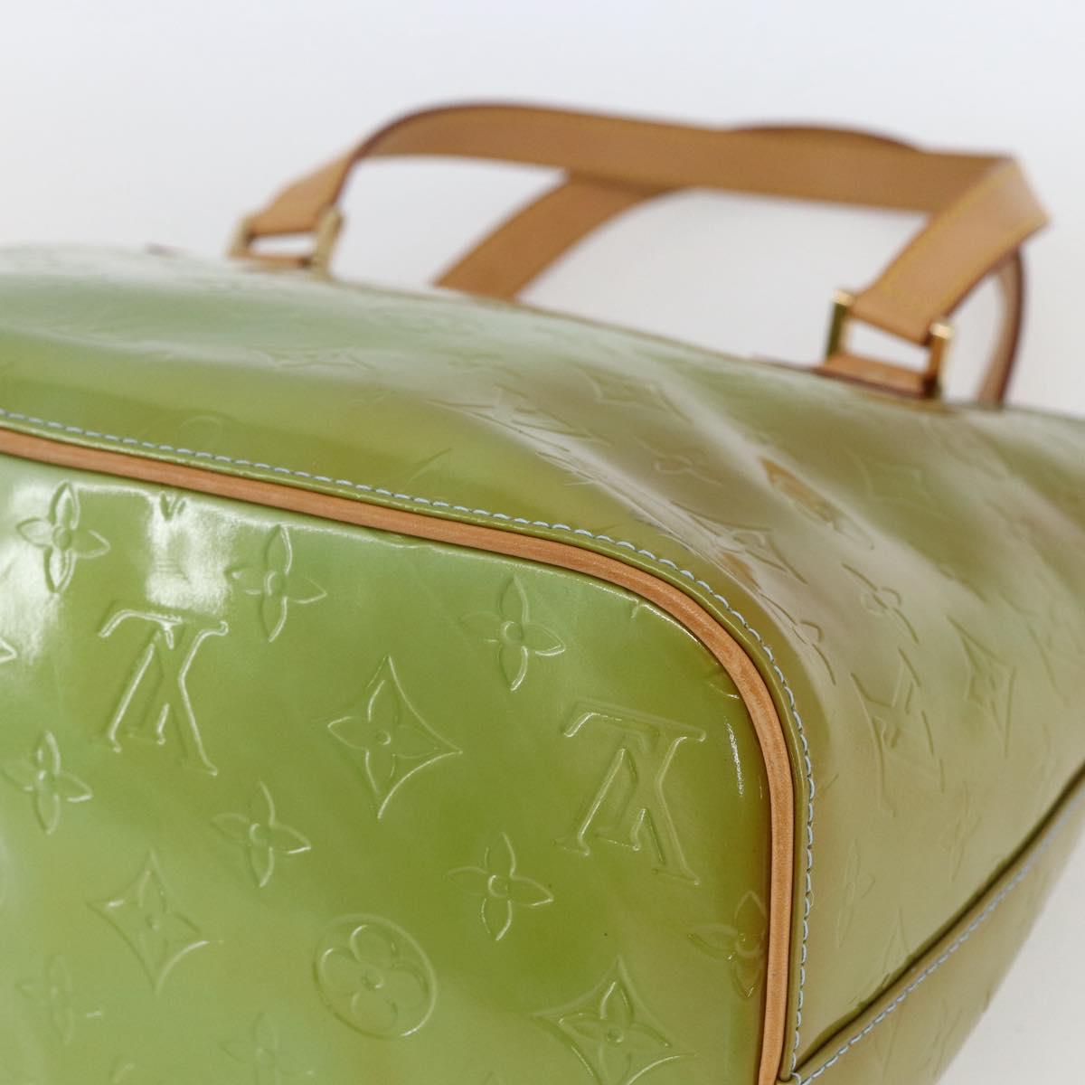 LOUIS VUITTON Monogram Vernis Houston Hand Bag Baby Blue M91005 LV Auth BA10225