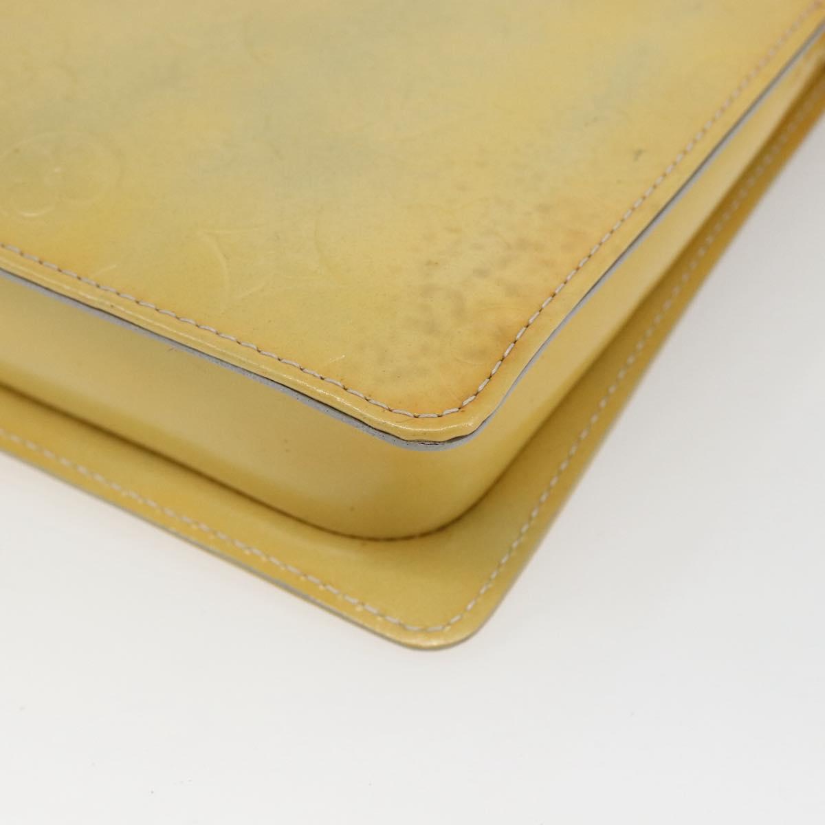 LOUIS VUITTON Monogram Vernis Motto Accessory Pouch Gris M91030 LV Auth BA10226