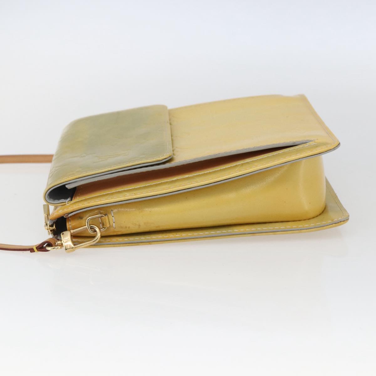 LOUIS VUITTON Monogram Vernis Motto Accessory Pouch Gris M91030 LV Auth BA10226