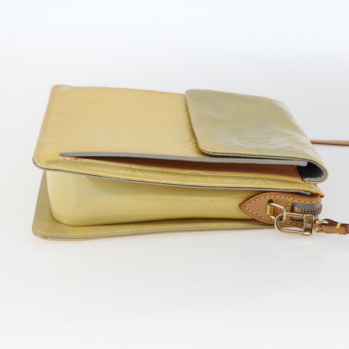 LOUIS VUITTON Monogram Vernis Motto Accessory Pouch Gris M91030 LV Auth BA10226