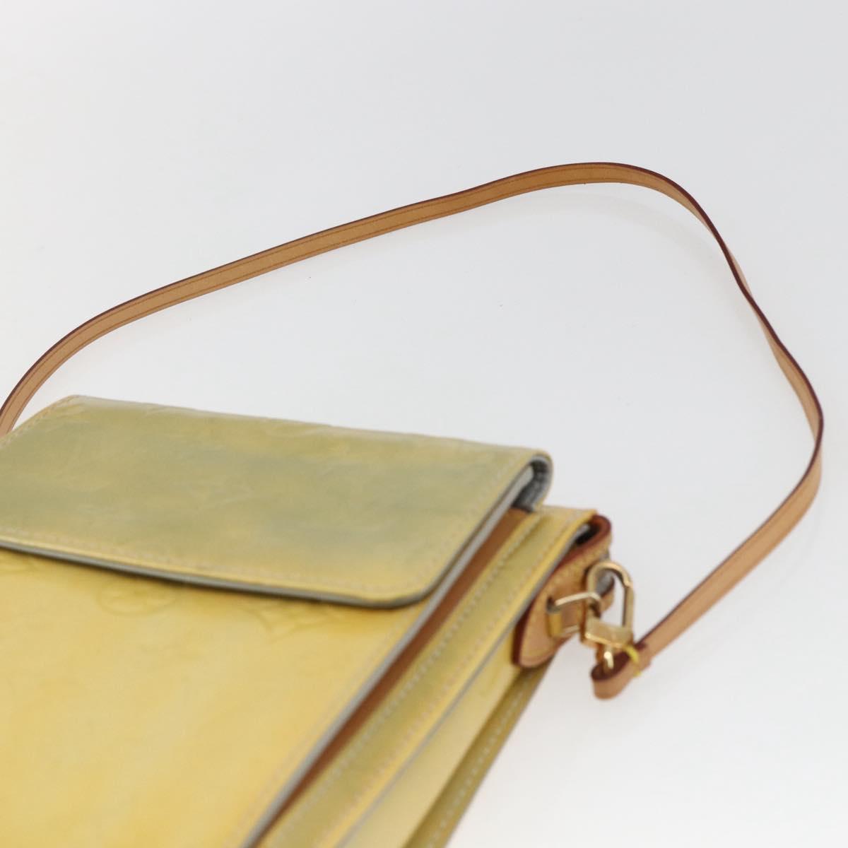 LOUIS VUITTON Monogram Vernis Motto Accessory Pouch Gris M91030 LV Auth BA10226