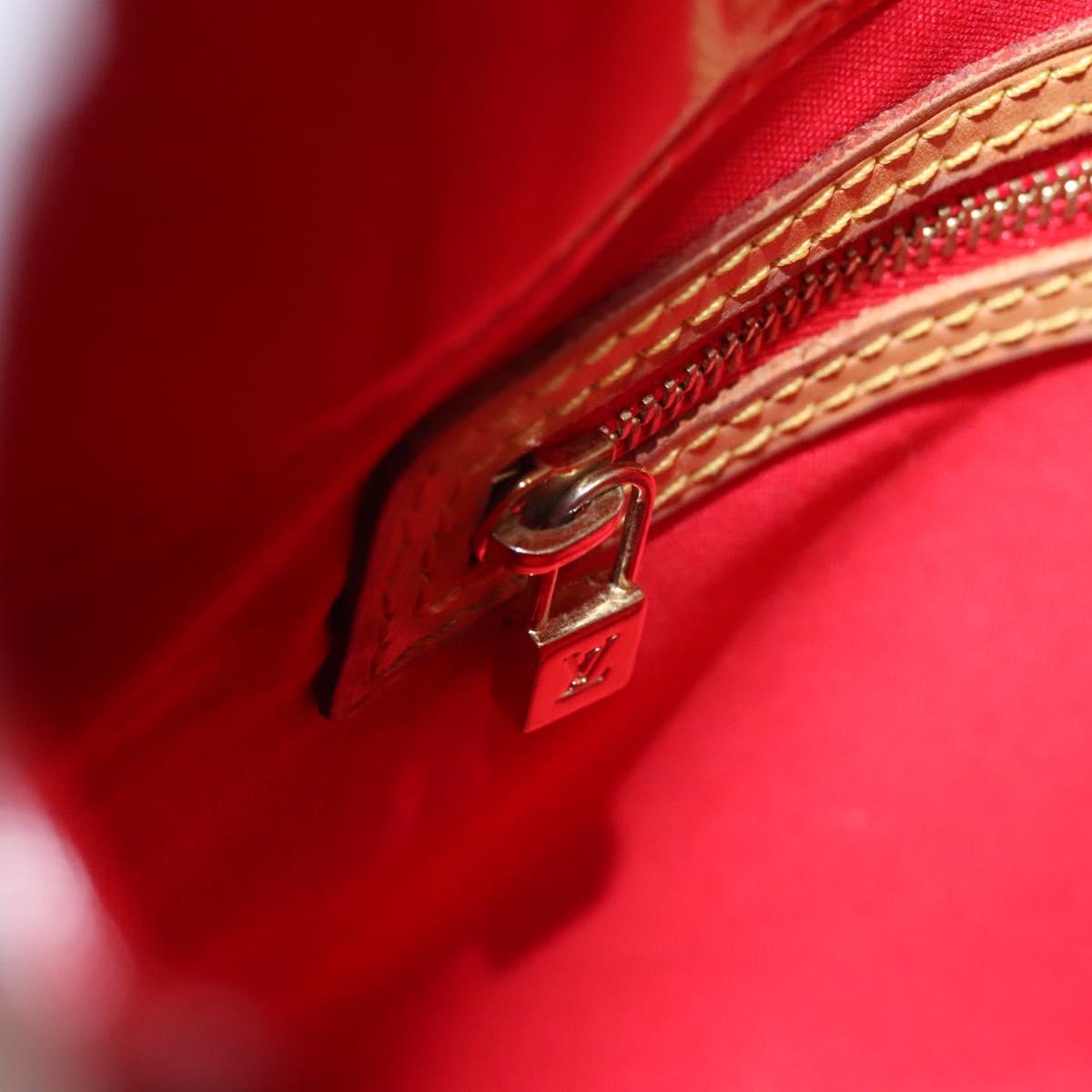 LOUIS VUITTON Monogram Vernis Reade PM Hand Bag Red Rouge M91088 LV Auth BA1023