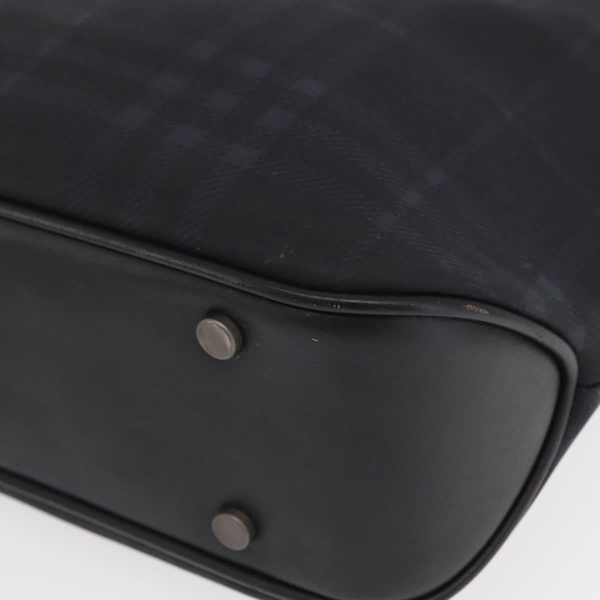 BURBERRY Nova Check Hand Bag PVC Brown Auth BA10231