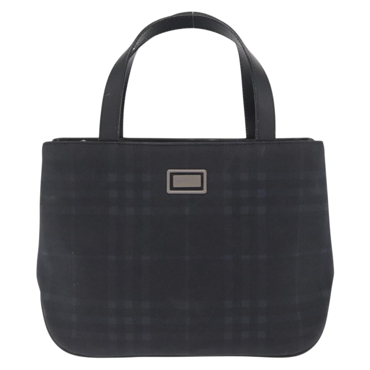 BURBERRY Nova Check Hand Bag PVC Brown Auth BA10231