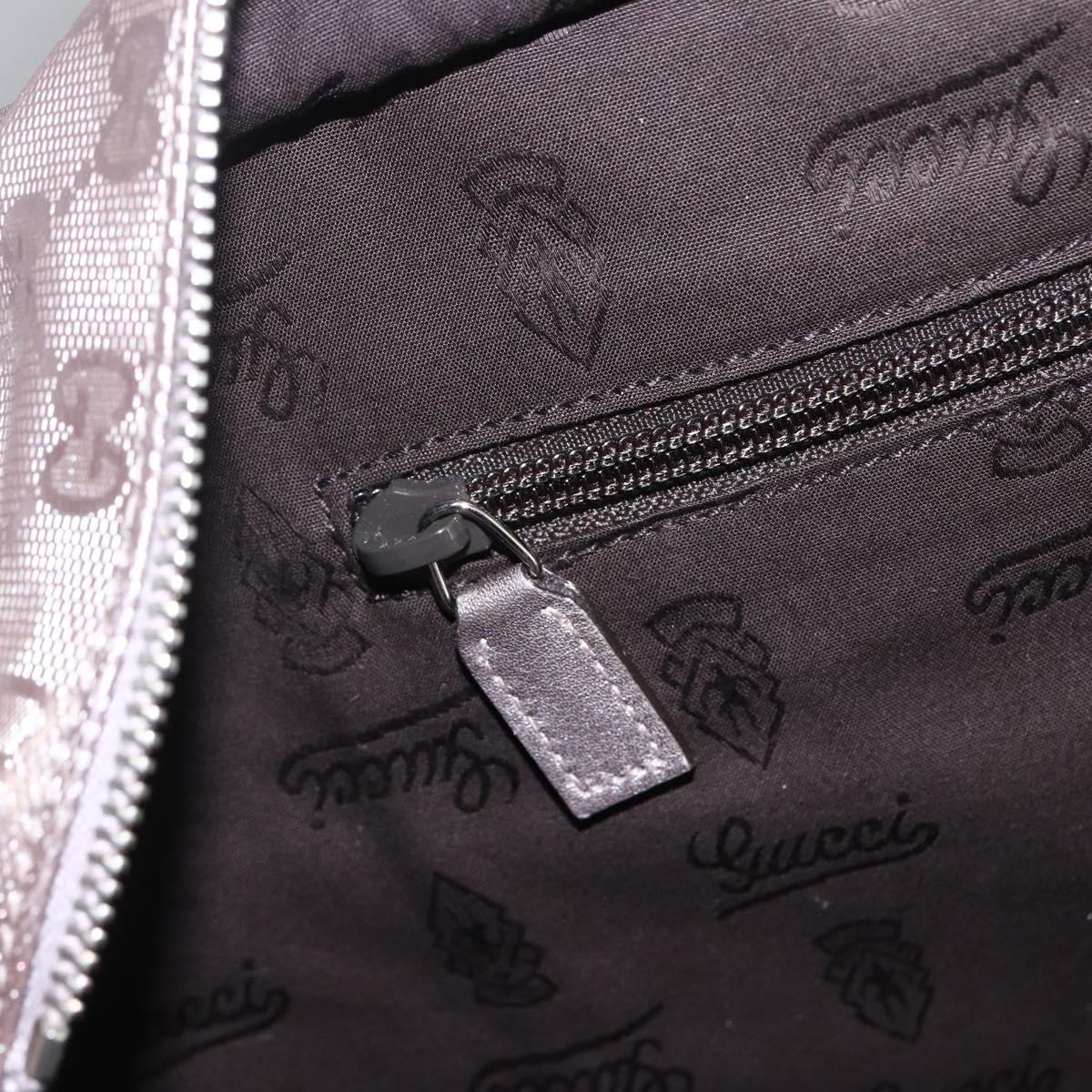 GUCCI GG Implementation Tote Bag Gray Silver 231120 Auth BA10239