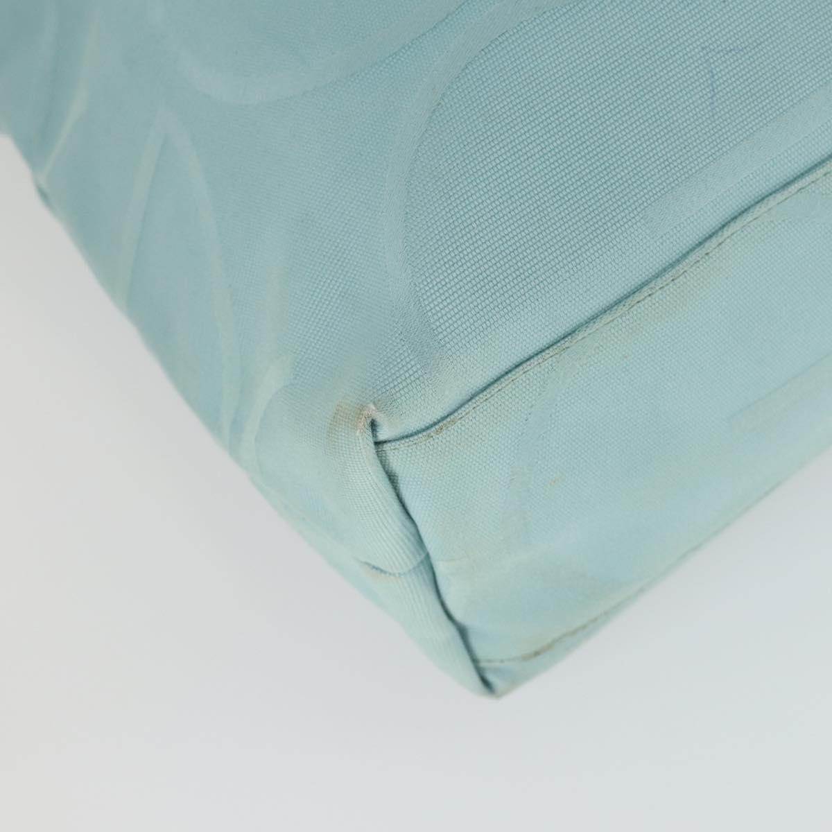 GUCCI Tote Bag Canvas Light Blue 123439 Auth BA10240