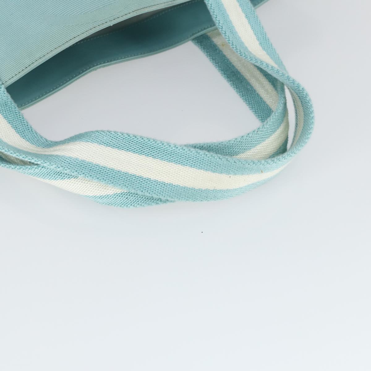 GUCCI Tote Bag Canvas Light Blue 123439 Auth BA10240