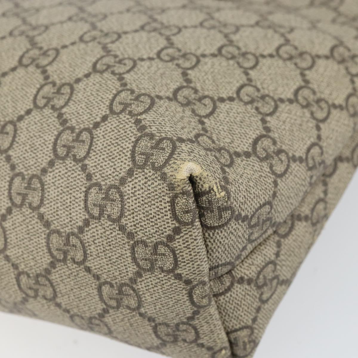 GUCCI GG Supreme Tote Bag PVC Beige 211138 Auth BA10250
