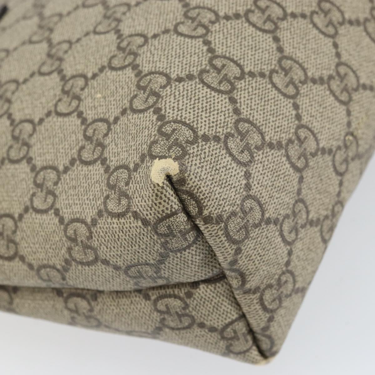 GUCCI GG Supreme Tote Bag PVC Beige 211138 Auth BA10250