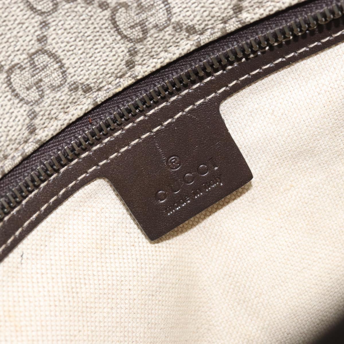 GUCCI GG Supreme Tote Bag PVC Beige 211138 Auth BA10250