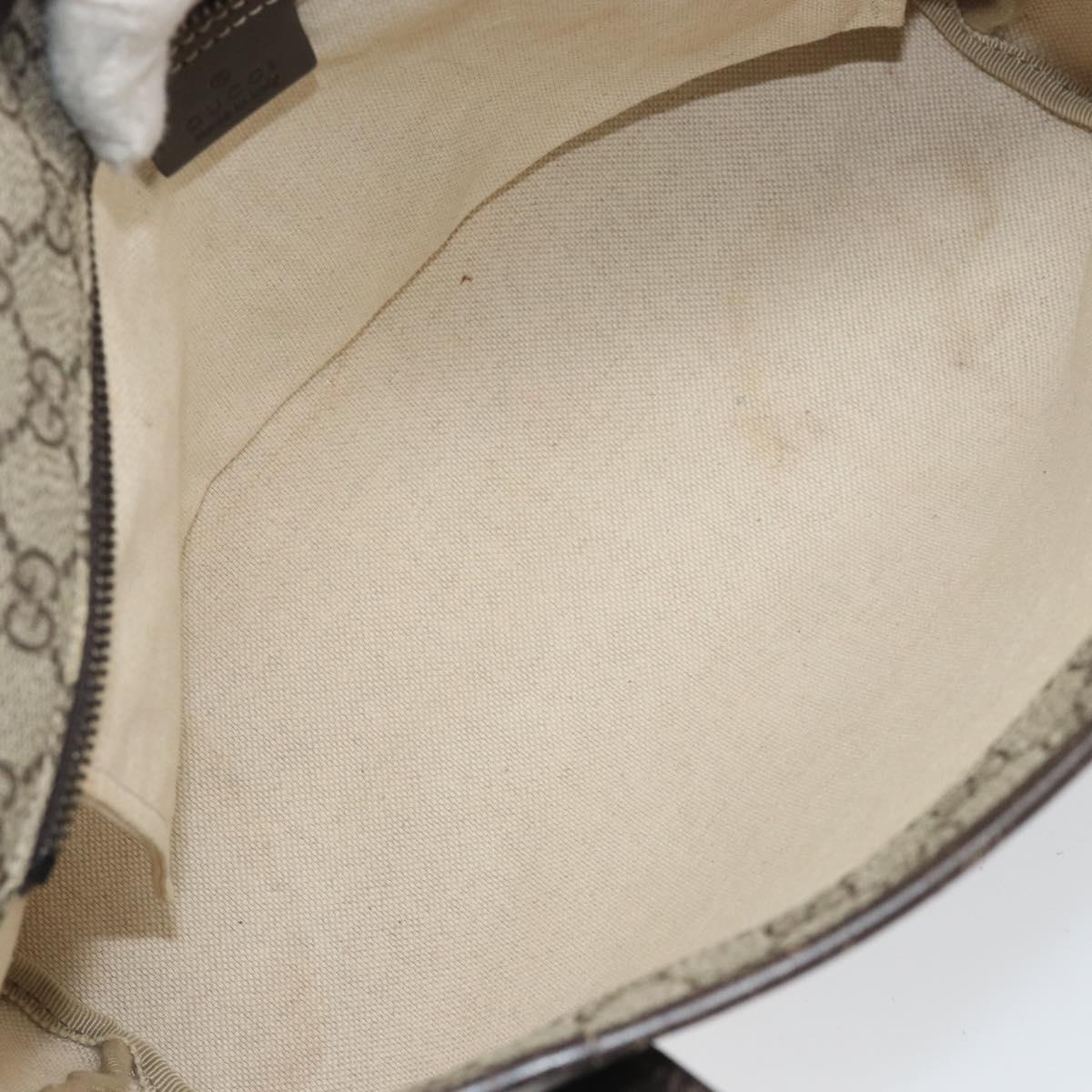 GUCCI GG Supreme Tote Bag PVC Beige 211138 Auth BA10250