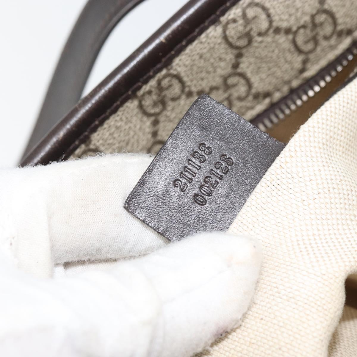 GUCCI GG Supreme Tote Bag PVC Beige 211138 Auth BA10250