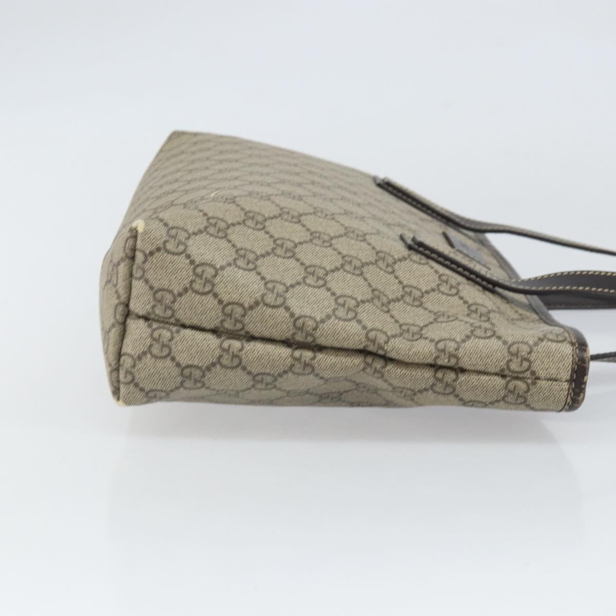 GUCCI GG Supreme Tote Bag PVC Beige 211138 Auth BA10250