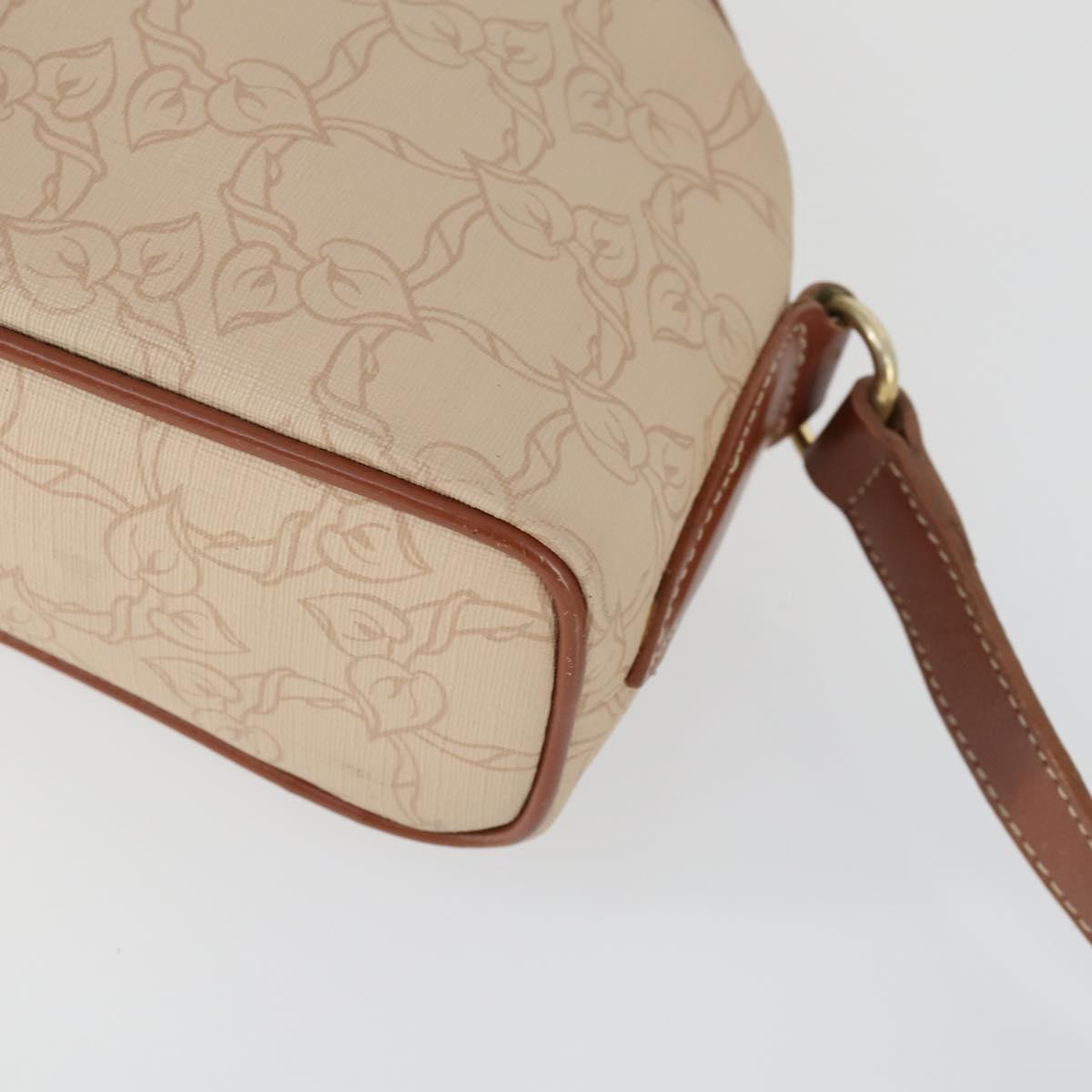 Chloe Shoulder Bag PVC Canvas Beige Gold Auth BA10255