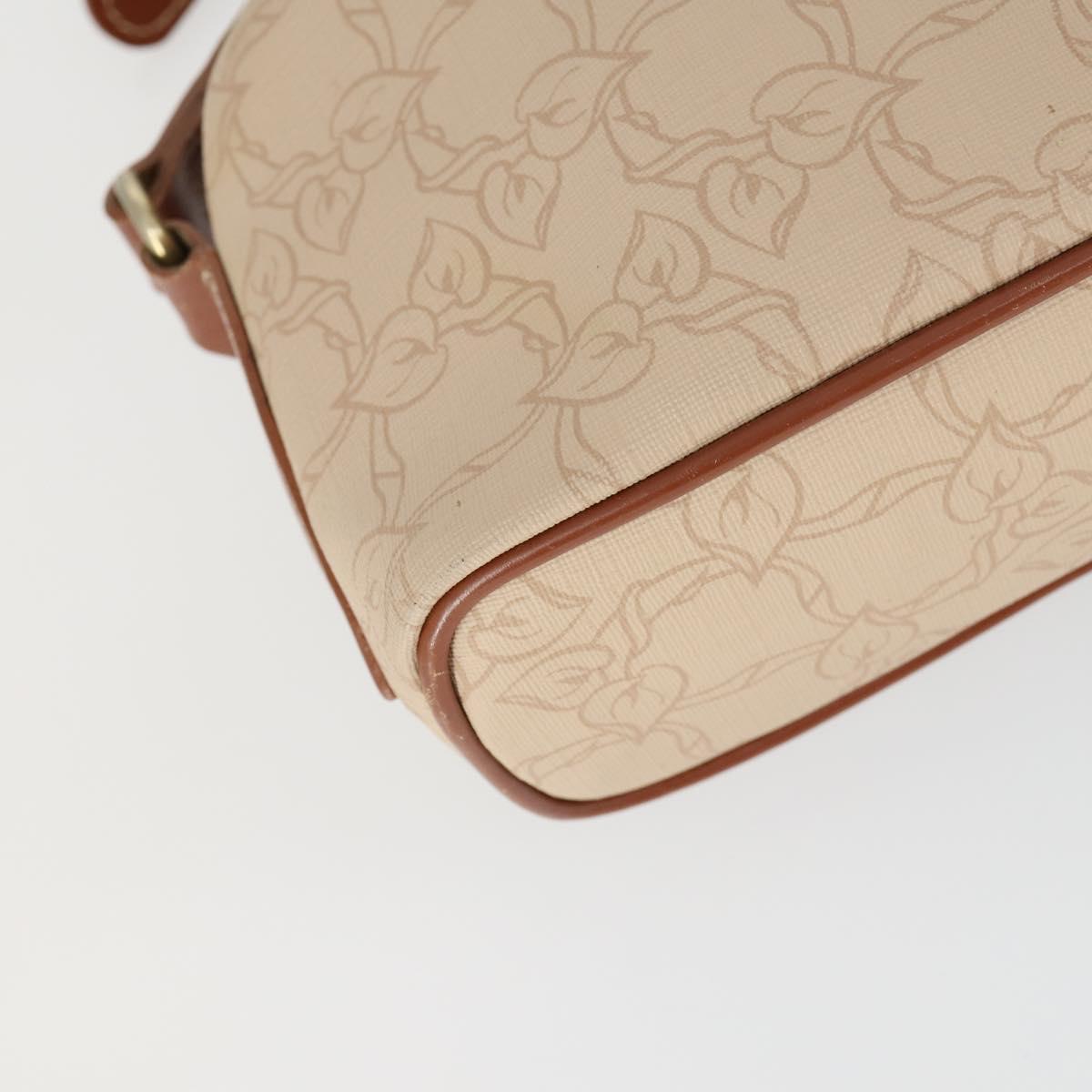 Chloe Shoulder Bag PVC Canvas Beige Gold Auth BA10255