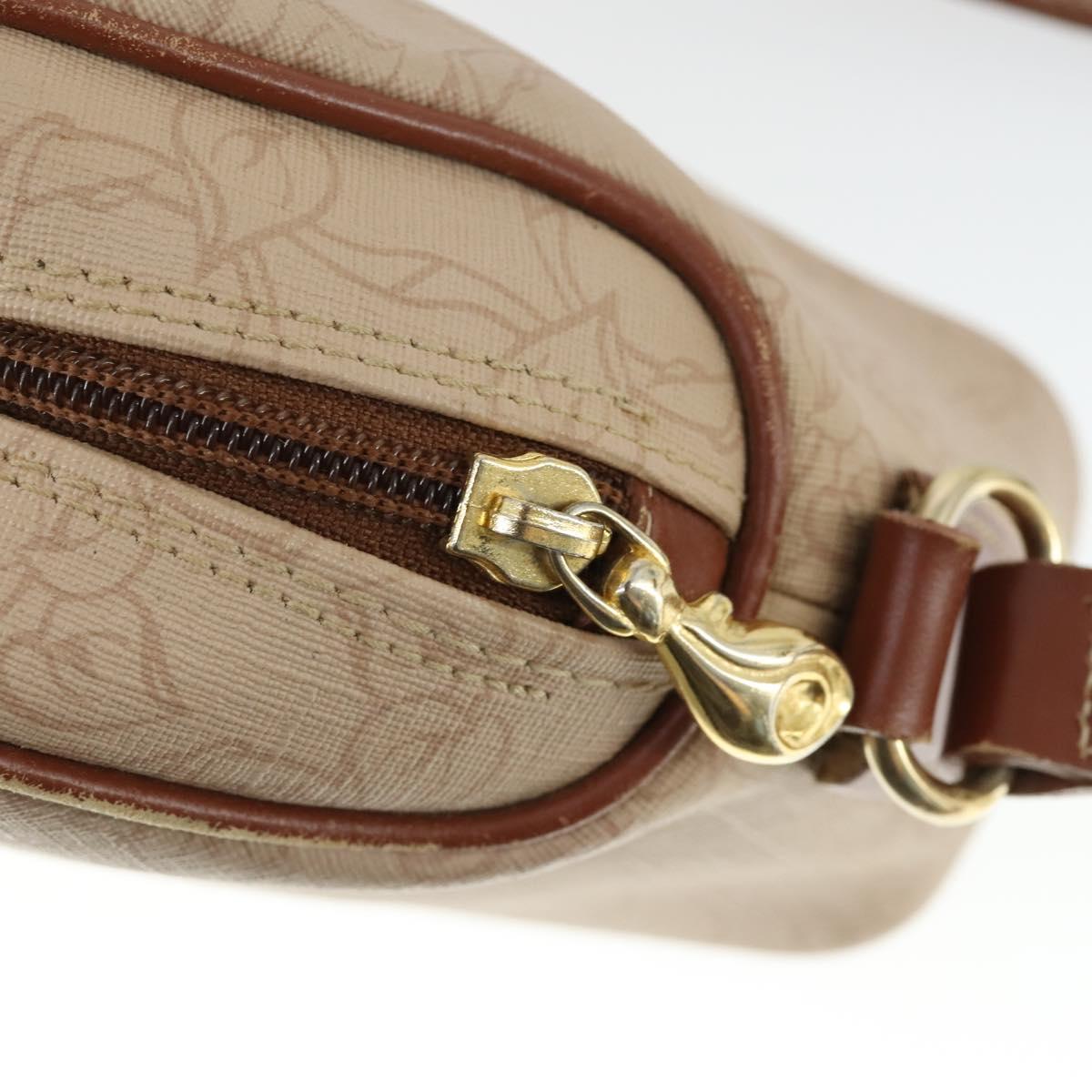Chloe Shoulder Bag PVC Canvas Beige Gold Auth BA10255