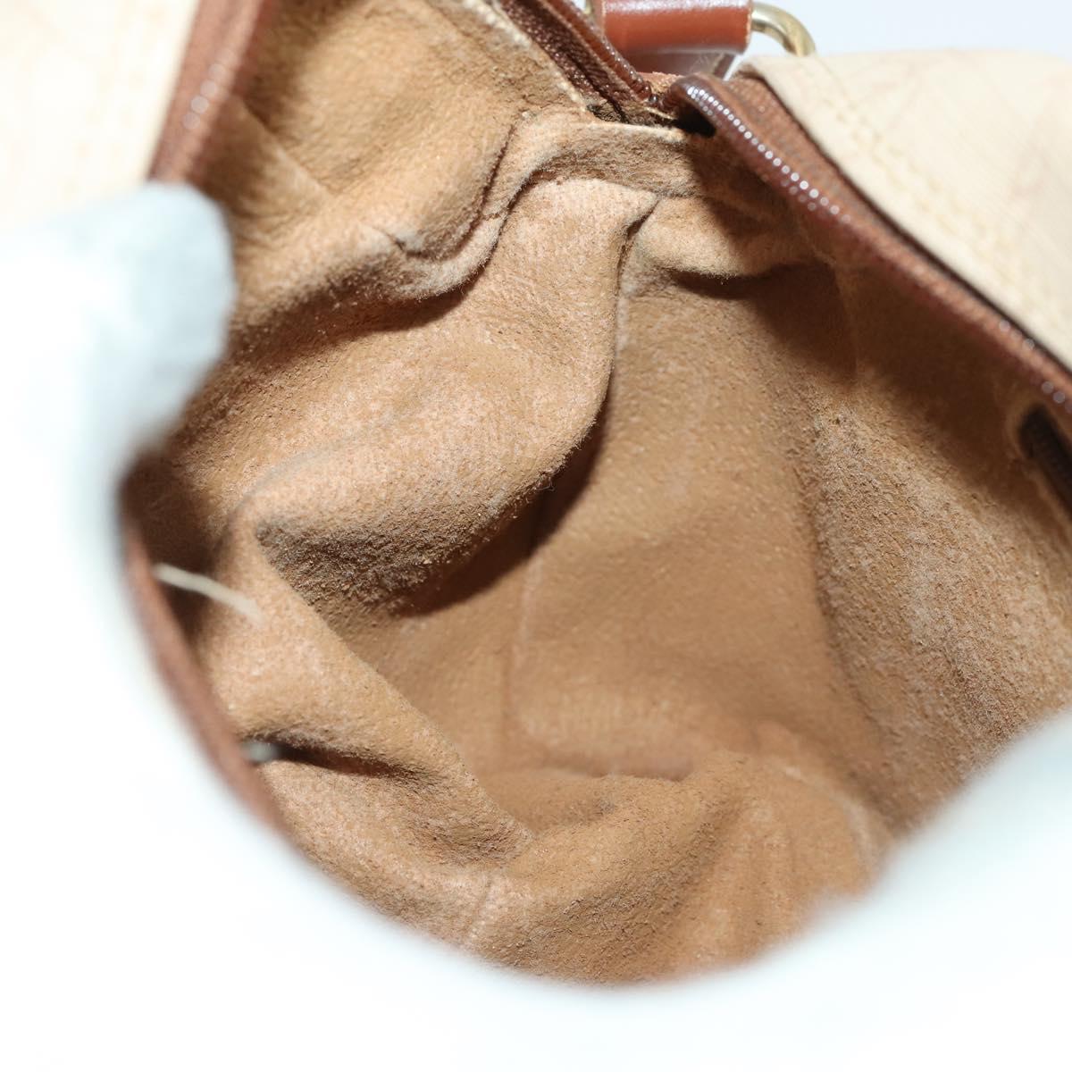 Chloe Shoulder Bag PVC Canvas Beige Gold Auth BA10255
