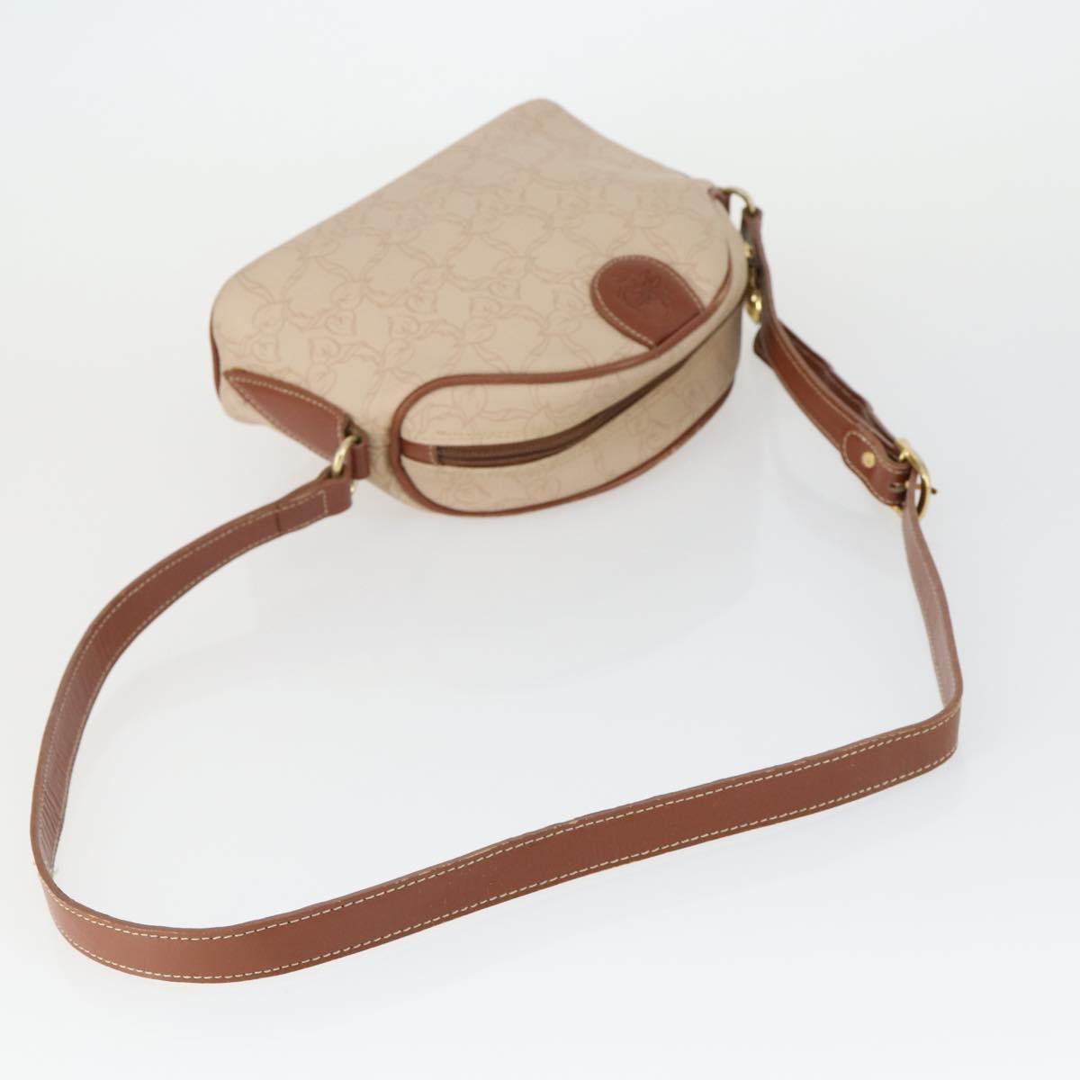 Chloe Shoulder Bag PVC Canvas Beige Gold Auth BA10255