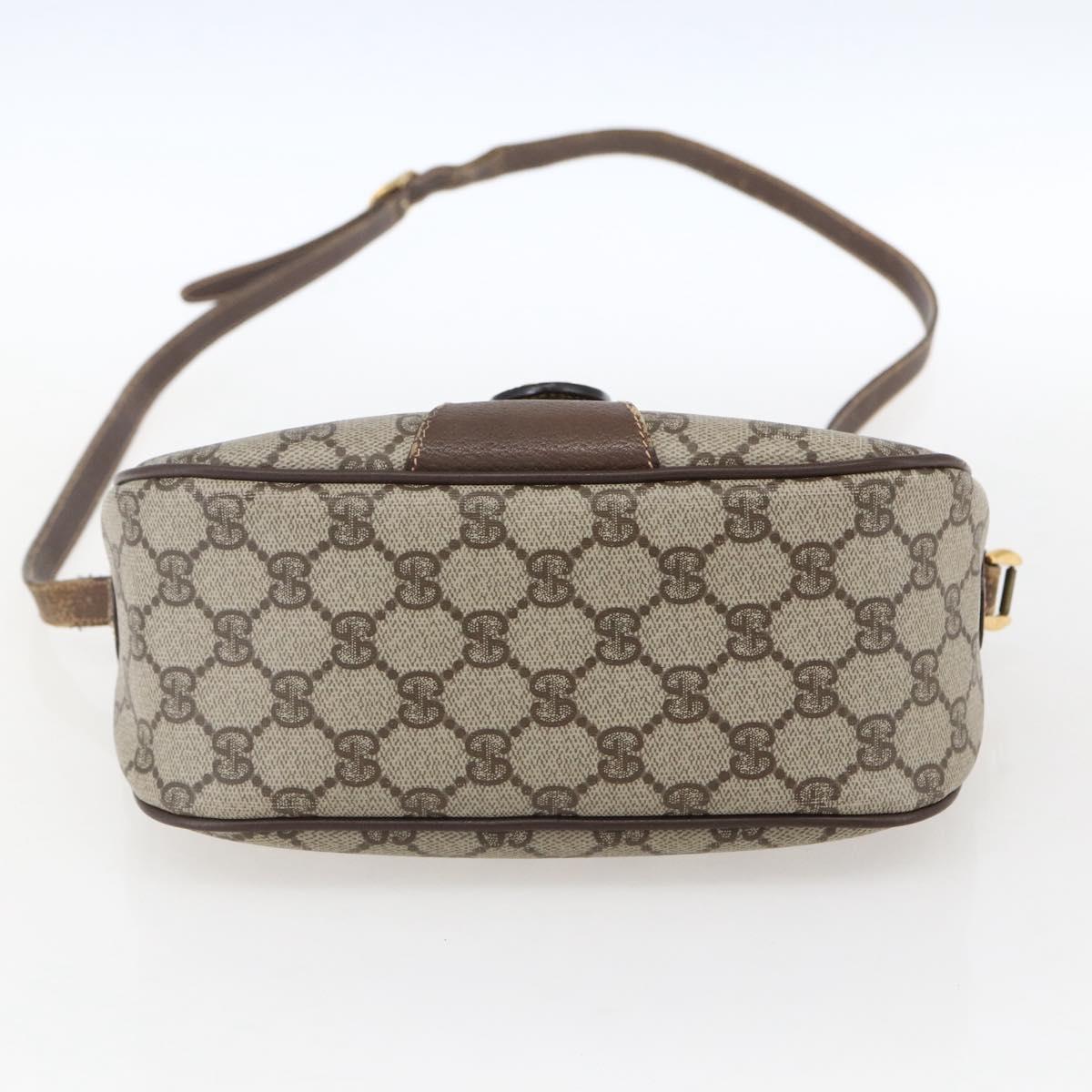 GUCCI GG Supreme Web Sherry Line Bag PVC Beige Red 89 02 032 Auth BA10262