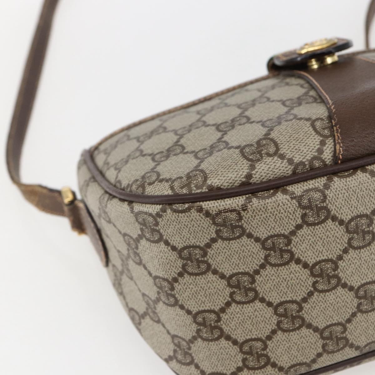 GUCCI GG Supreme Web Sherry Line Bag PVC Beige Red 89 02 032 Auth BA10262