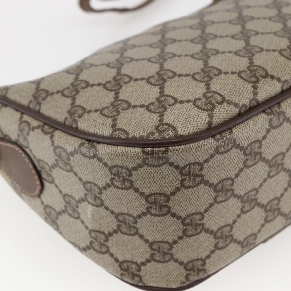 GUCCI GG Supreme Web Sherry Line Bag PVC Beige Red 89 02 032 Auth BA10262