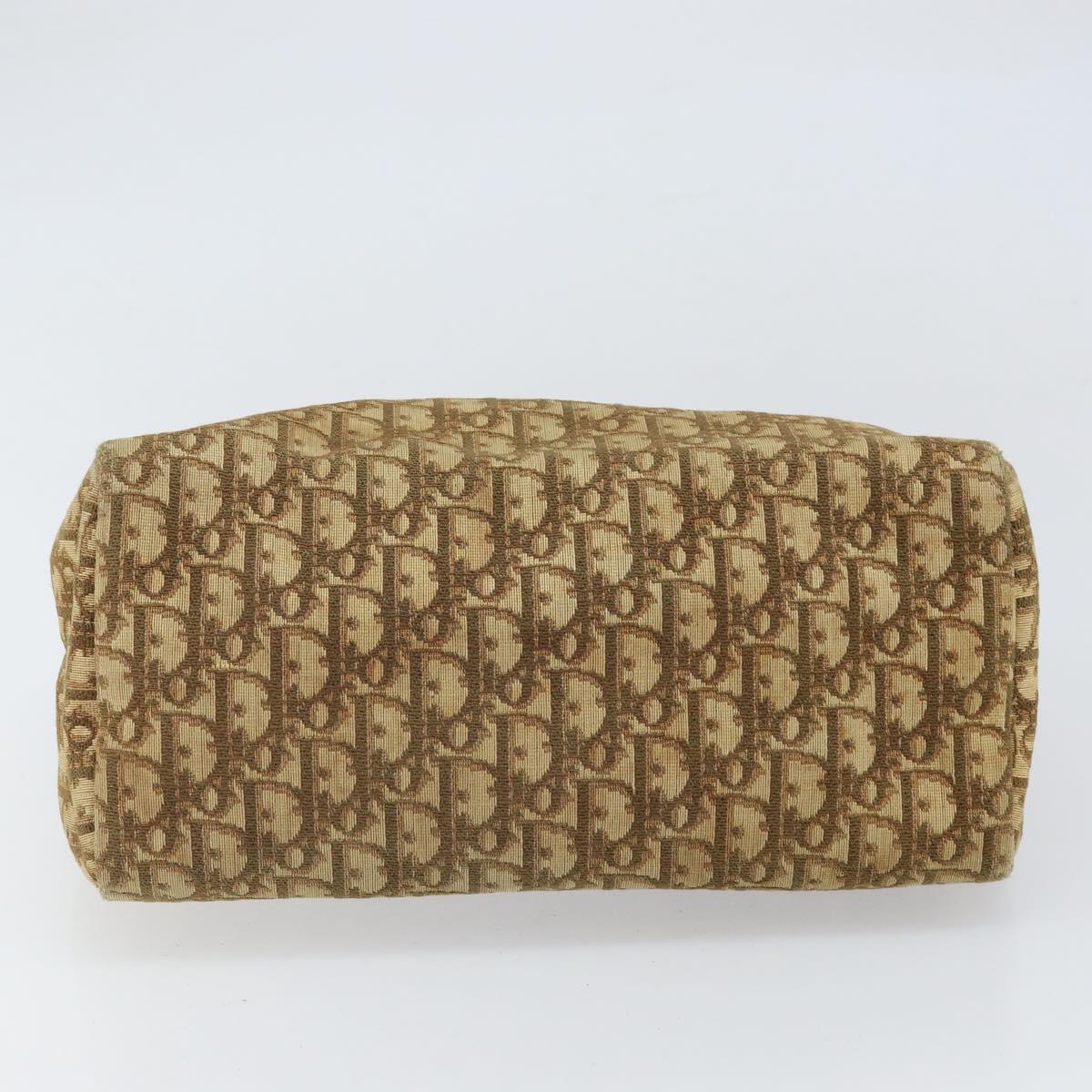 Christian Dior Trotter Canvas Hand Bag Beige Auth BA10263