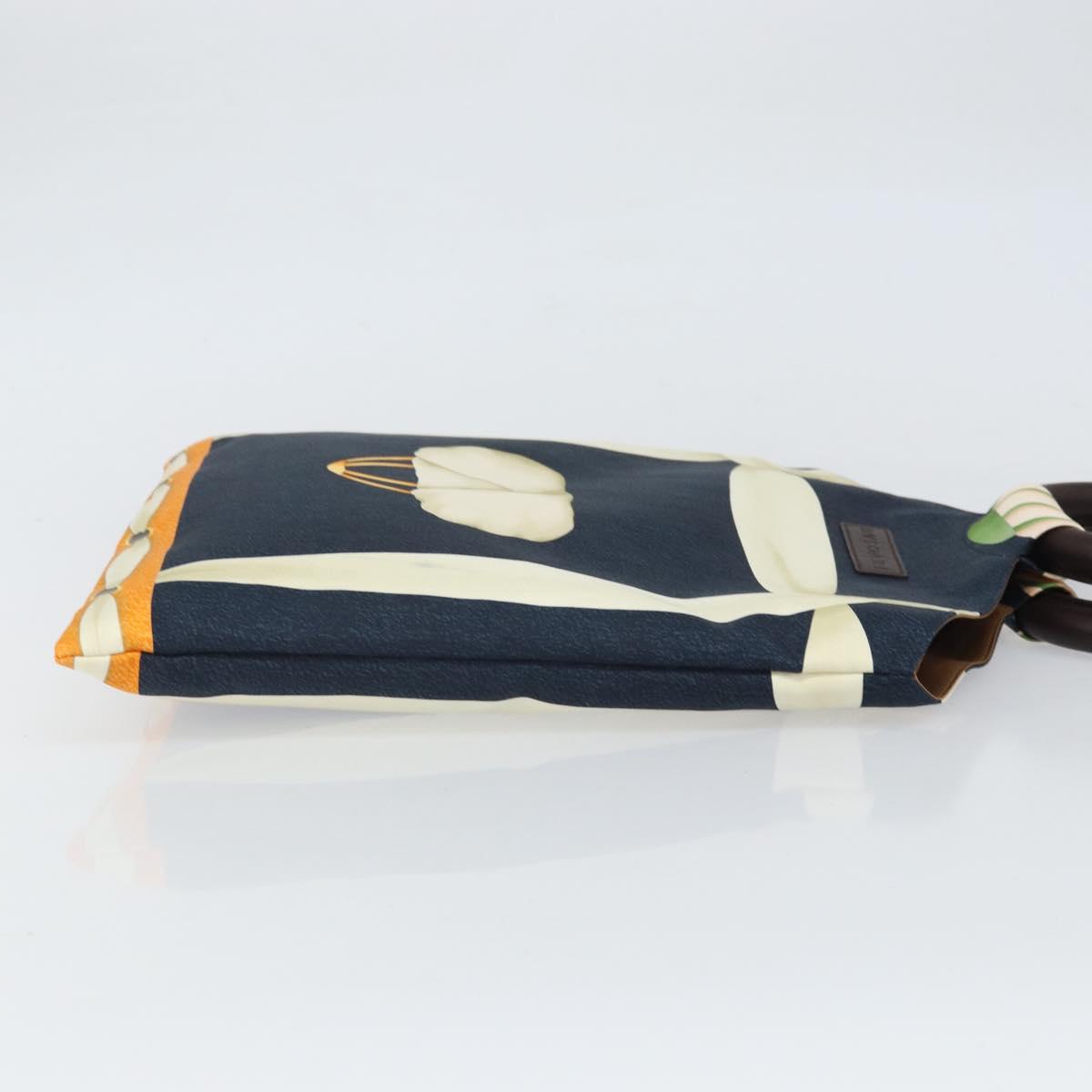 BVLGARI Hand Bag Canvas Navy Auth BA10265