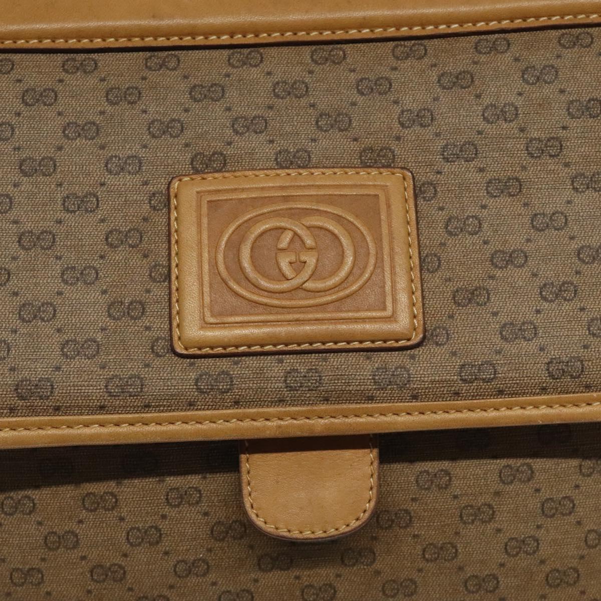 GUCCI GG Supreme Shoulder Bag PVC Beige Gold 001 261 0688 Auth BA1027