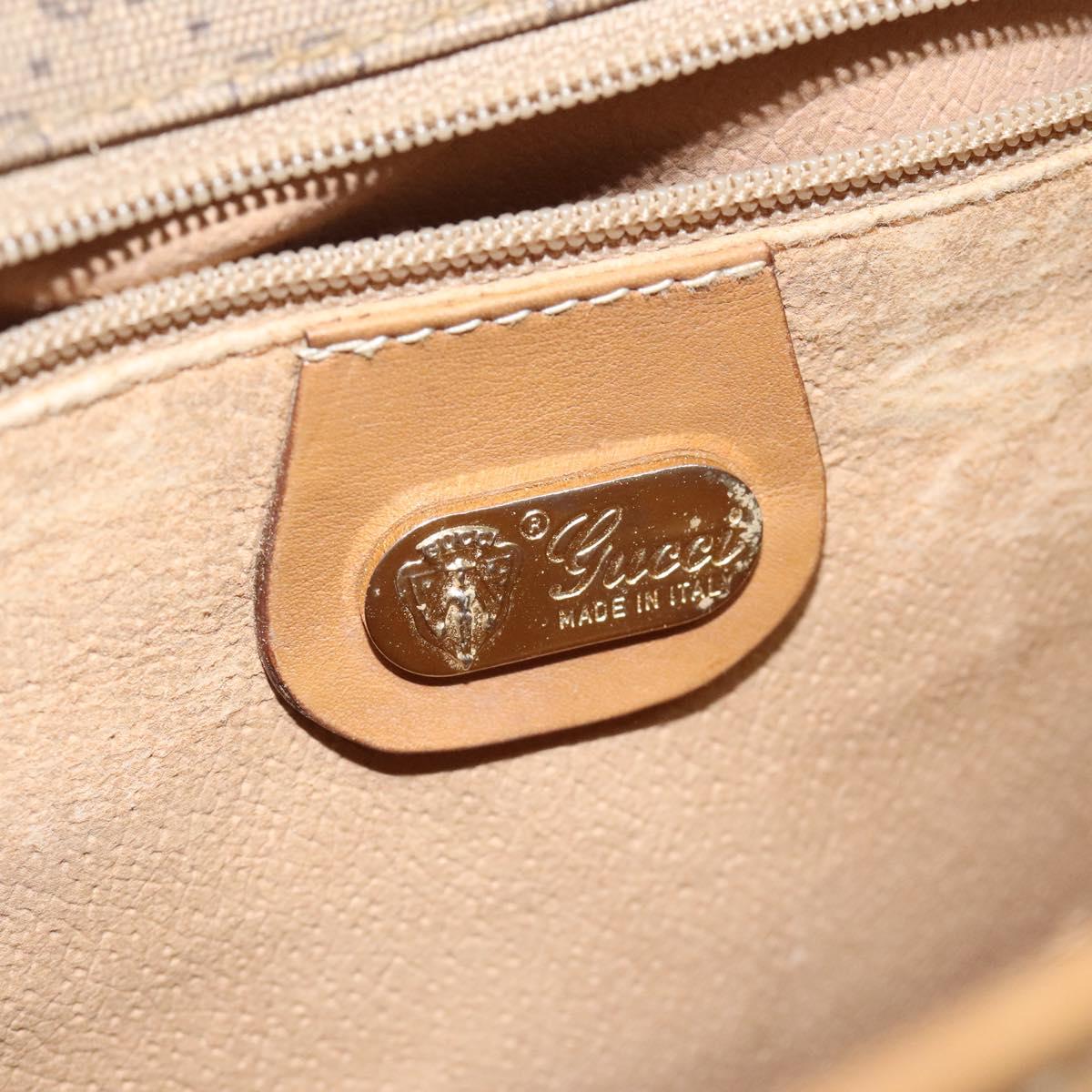GUCCI GG Supreme Shoulder Bag PVC Beige Gold 001 261 0688 Auth BA1027