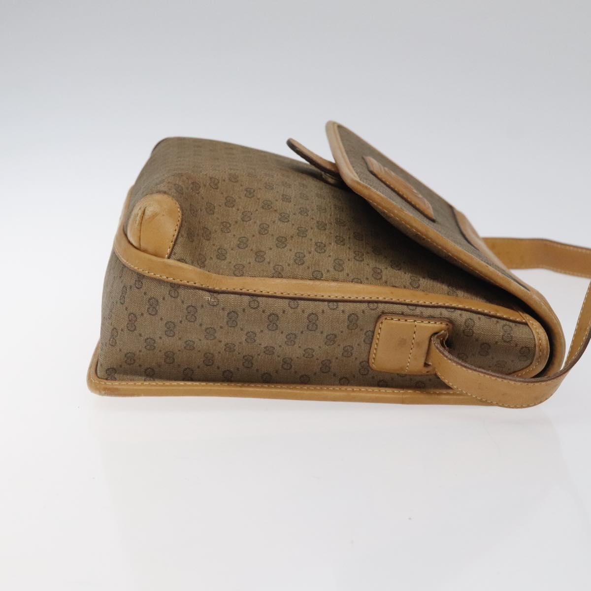 GUCCI GG Supreme Shoulder Bag PVC Beige Gold 001 261 0688 Auth BA1027