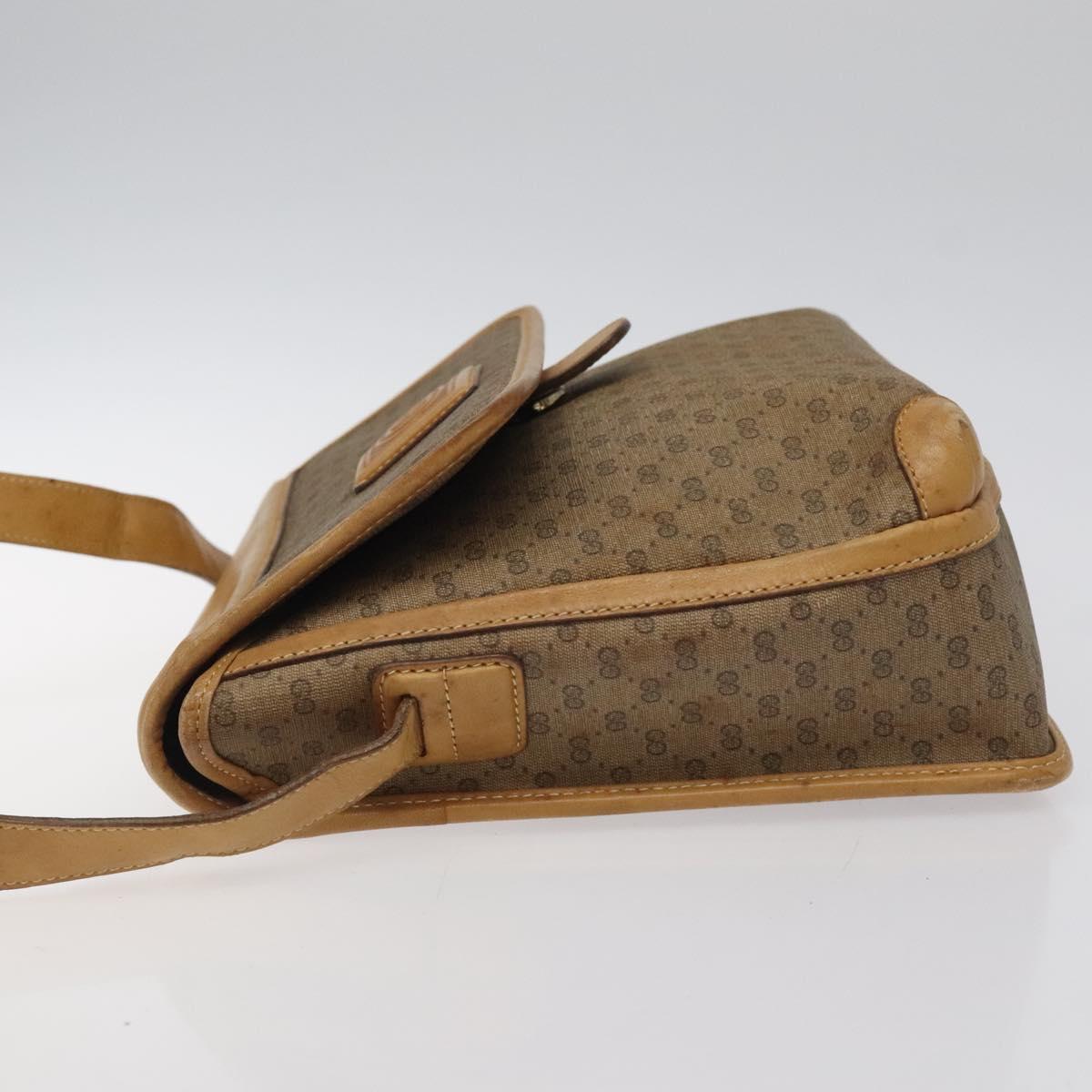 GUCCI GG Supreme Shoulder Bag PVC Beige Gold 001 261 0688 Auth BA1027