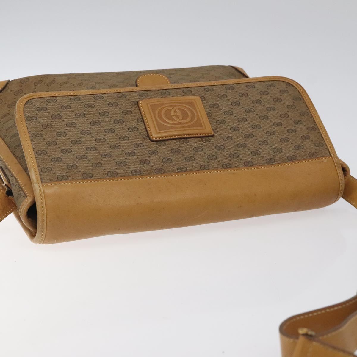 GUCCI GG Supreme Shoulder Bag PVC Beige Gold 001 261 0688 Auth BA1027