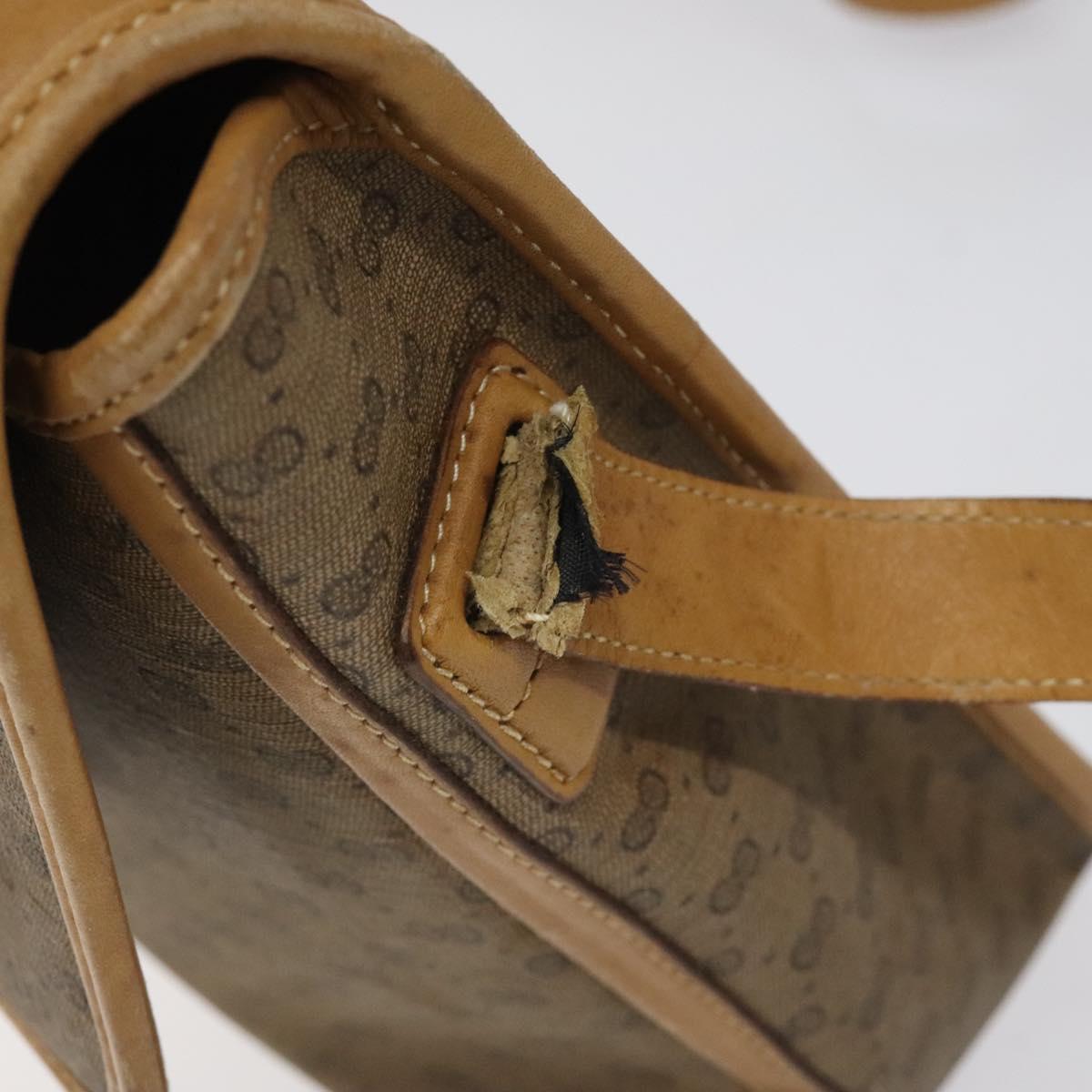GUCCI GG Supreme Shoulder Bag PVC Beige Gold 001 261 0688 Auth BA1027