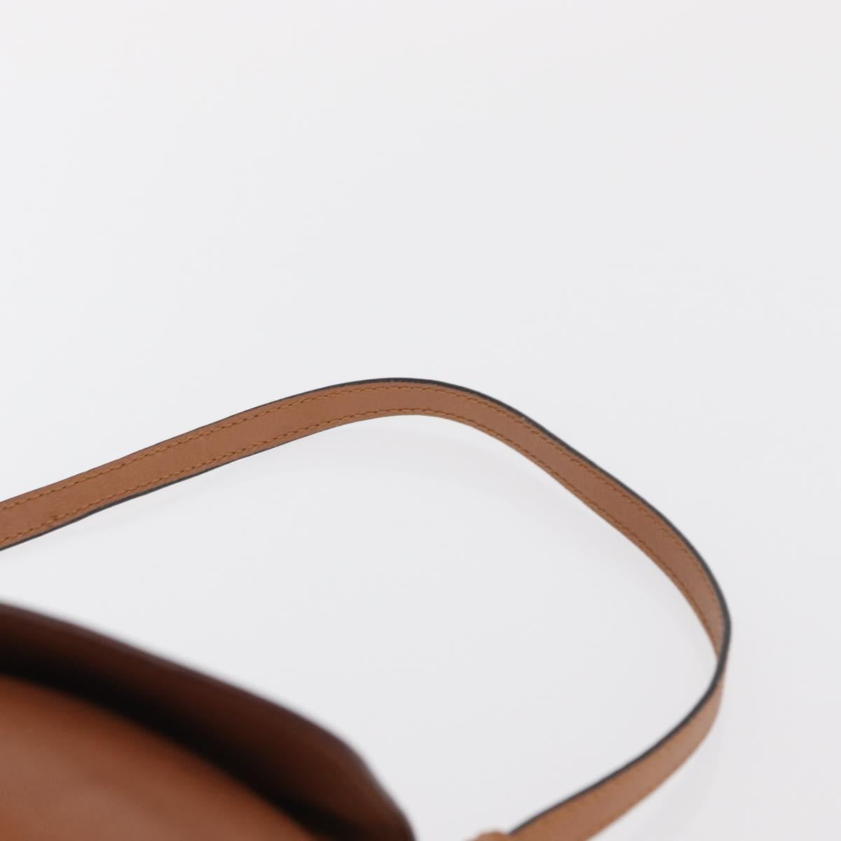 Chloe Shoulder Bag Leather 2way Brown Gold Auth BA10275