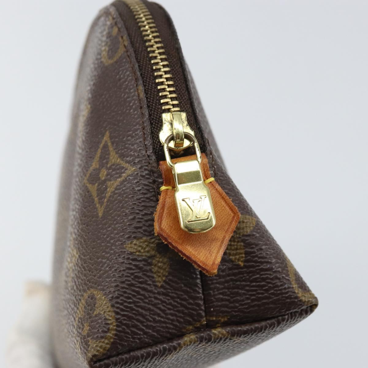 LOUIS VUITTON Monogram Pochette Cosmetic PM Cosmetic Pouch M47515 Auth BA10287
