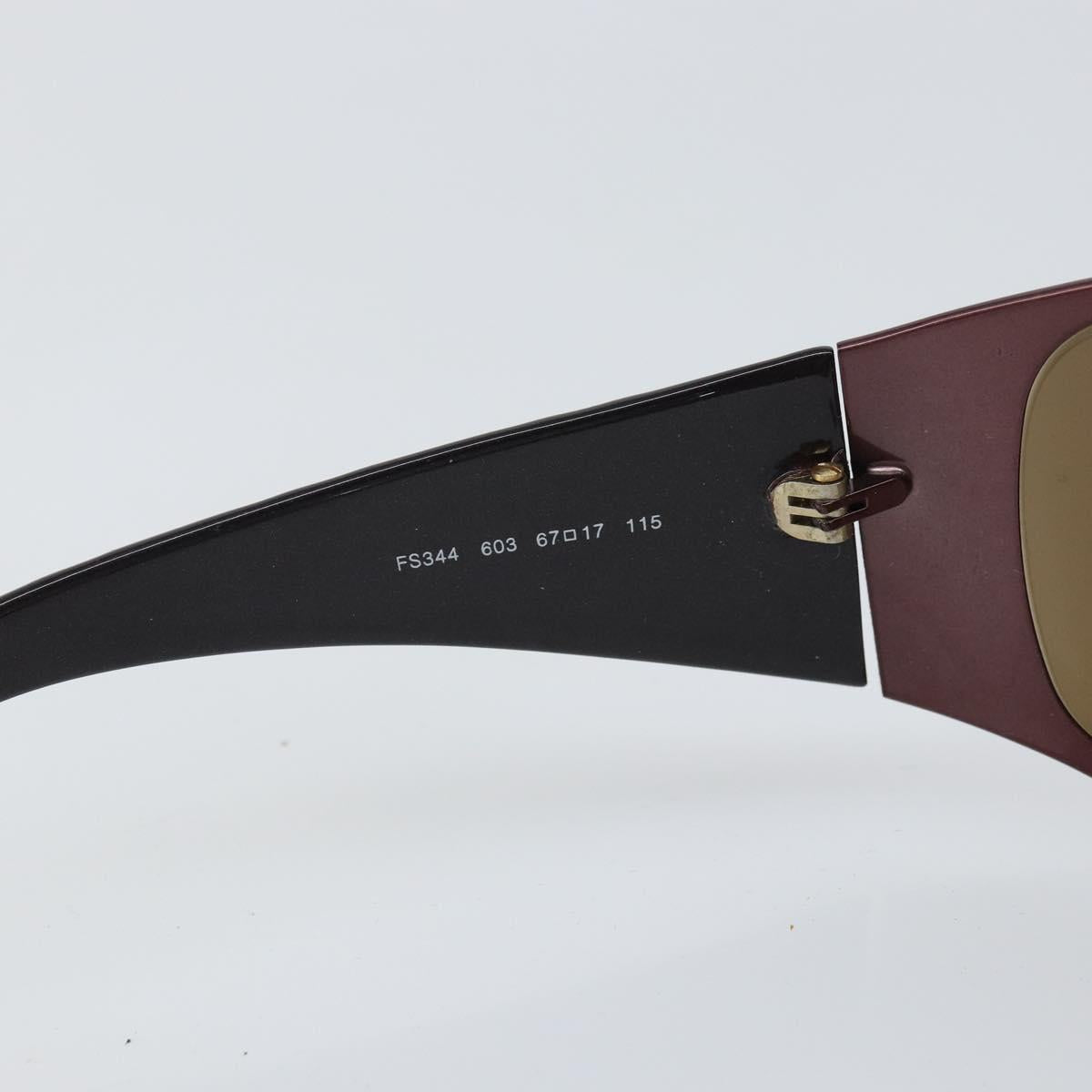 FENDI Zucca Sunglasses plastic Pink Auth BA10312