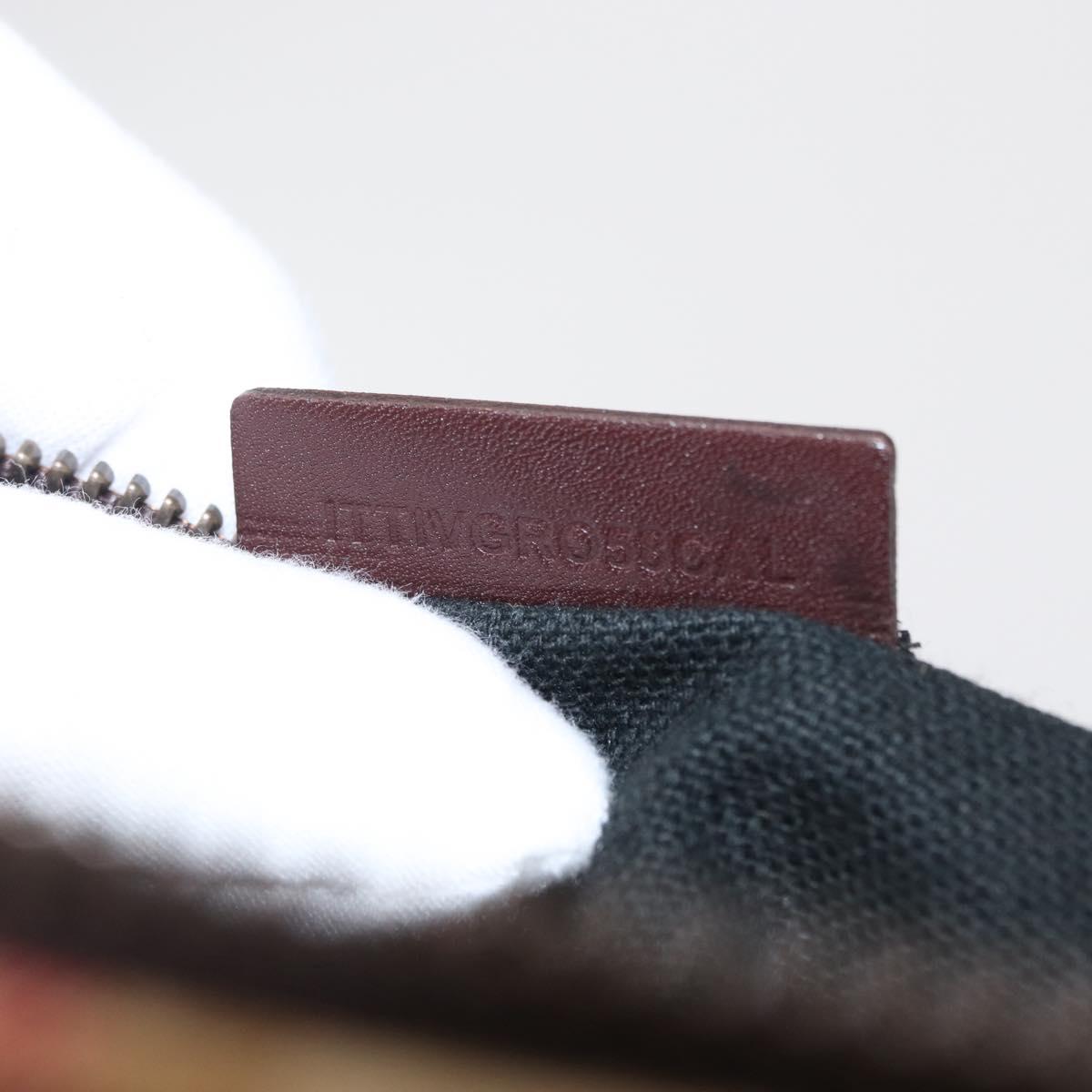 BURBERRY Nova Check Clutch Bag PVC Leather Beige Auth BA10320M