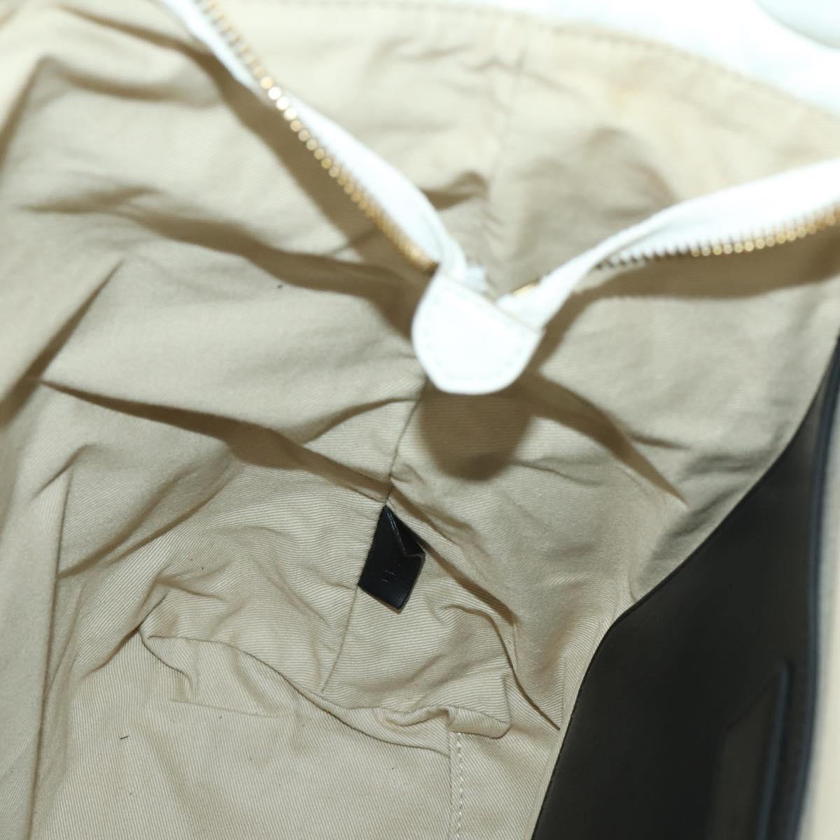 GIVENCHY Backpack Leather White Gold Auth BA10327