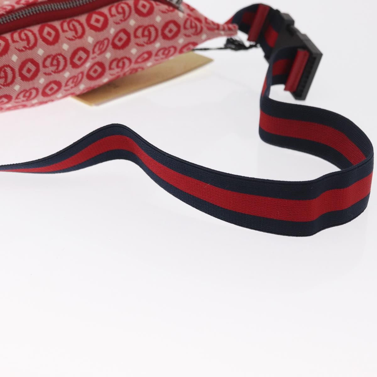 GUCCI Children's Sherry Line Waist bag Canvas Navy Red 502095 Auth BA10332