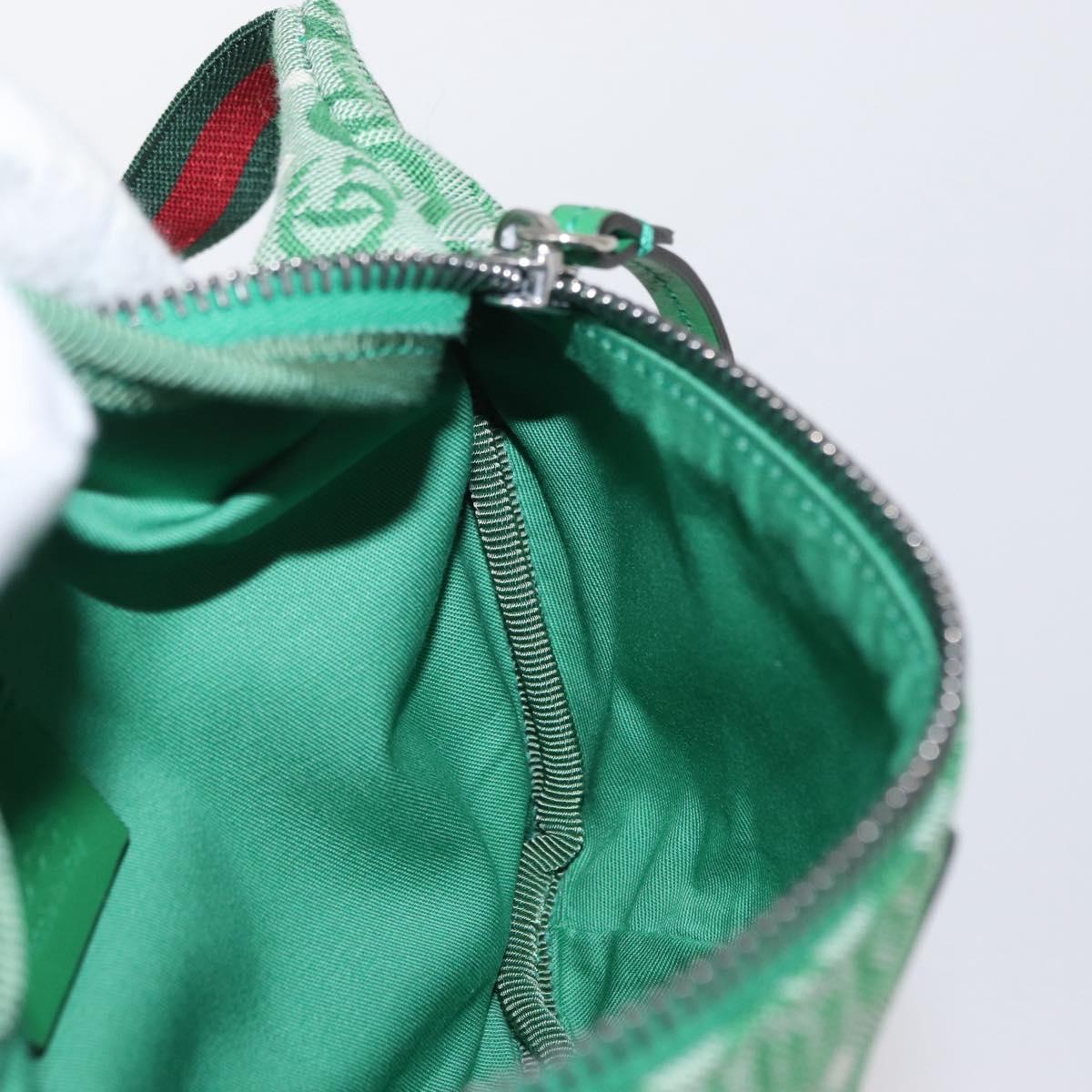 GUCCI Children's Web Sherry Line Waist bag Canvas Green Red 502095 Auth BA10336