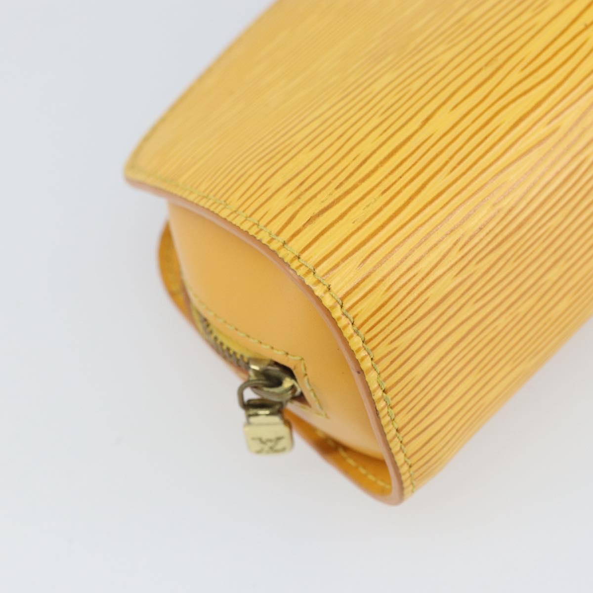 LOUIS VUITTON Epi Dauphine PM Pouch Yellow M48449 LV Auth BA10347