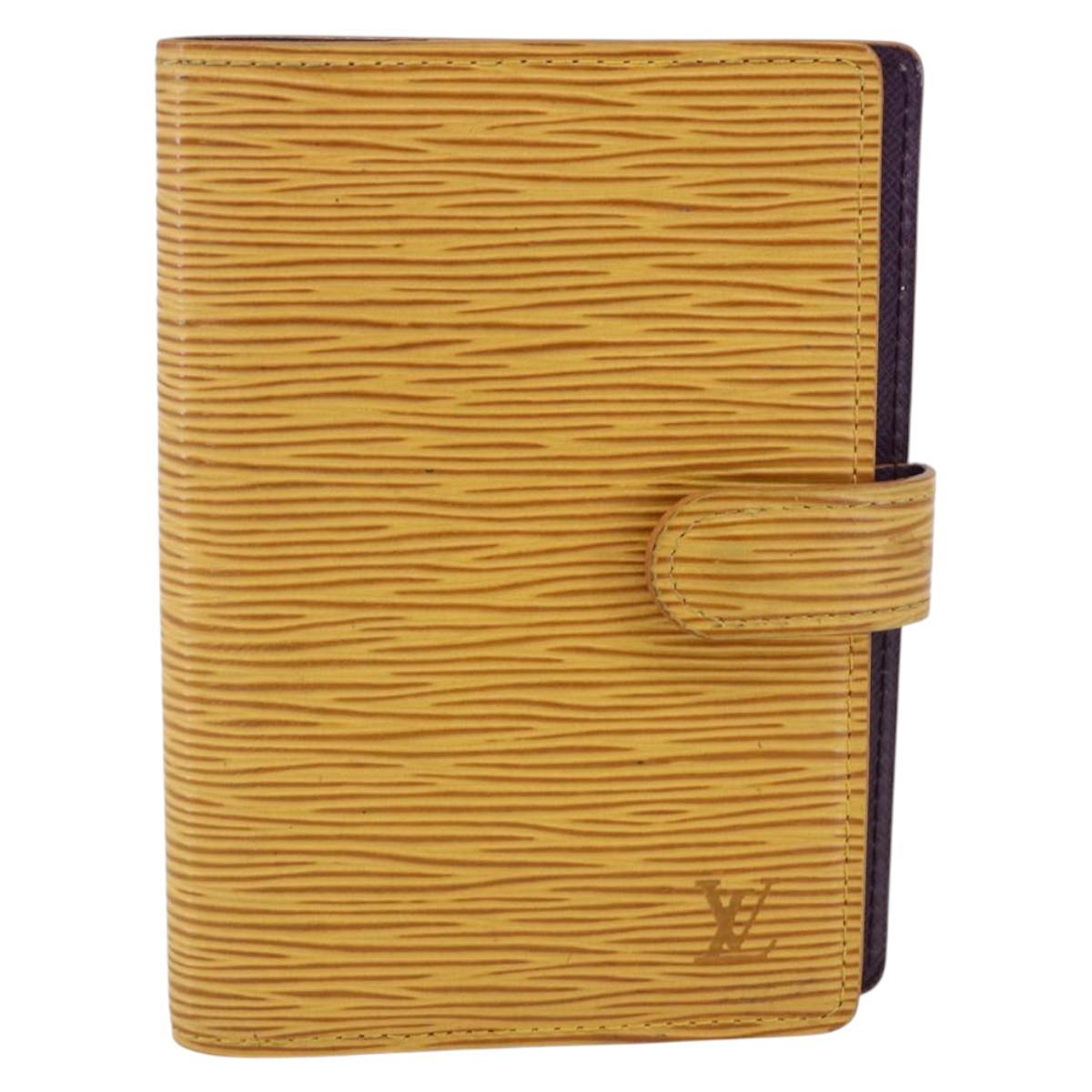 LOUIS VUITTON Epi Agenda PM Day Planner Cover Yellow R20059 LV Auth BA10348