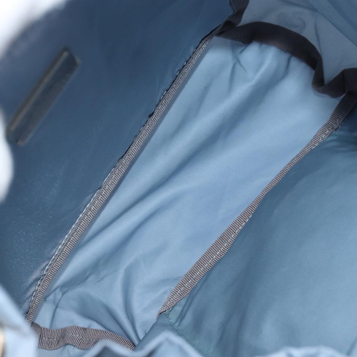 PRADA Backpack Nylon Light Blue Silver Auth BA10351