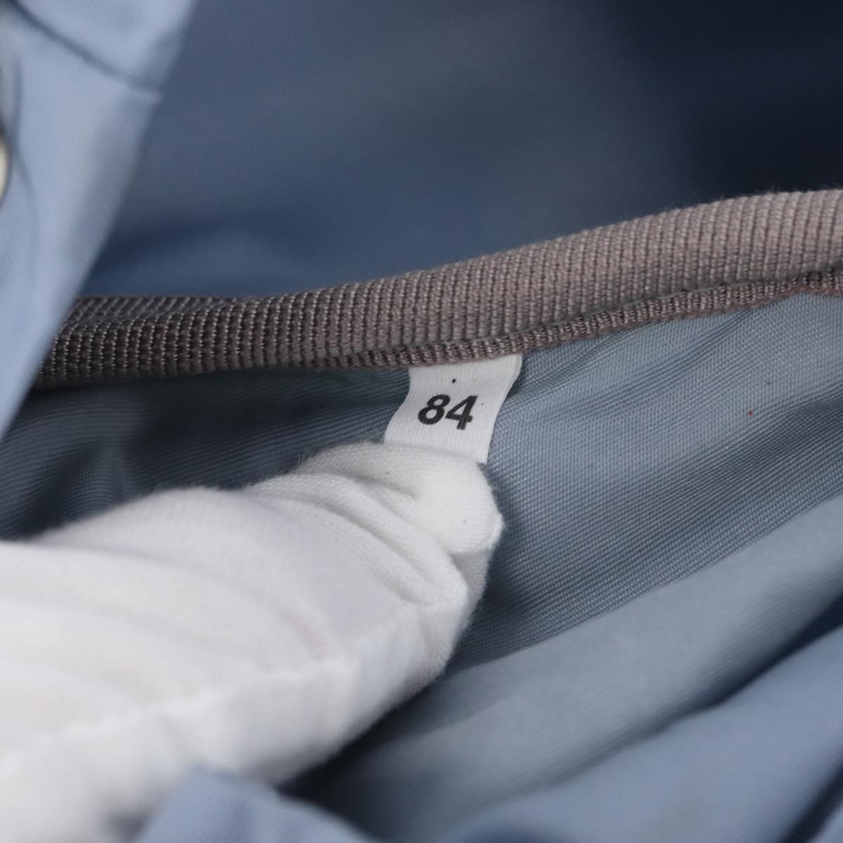 PRADA Backpack Nylon Light Blue Silver Auth BA10351