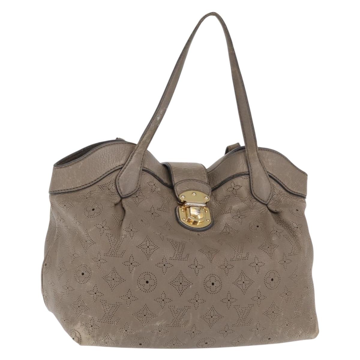 LOUIS VUITTON Mahina Shiels PM Hand Bag Leather Opal M93084 LV Auth BA10353