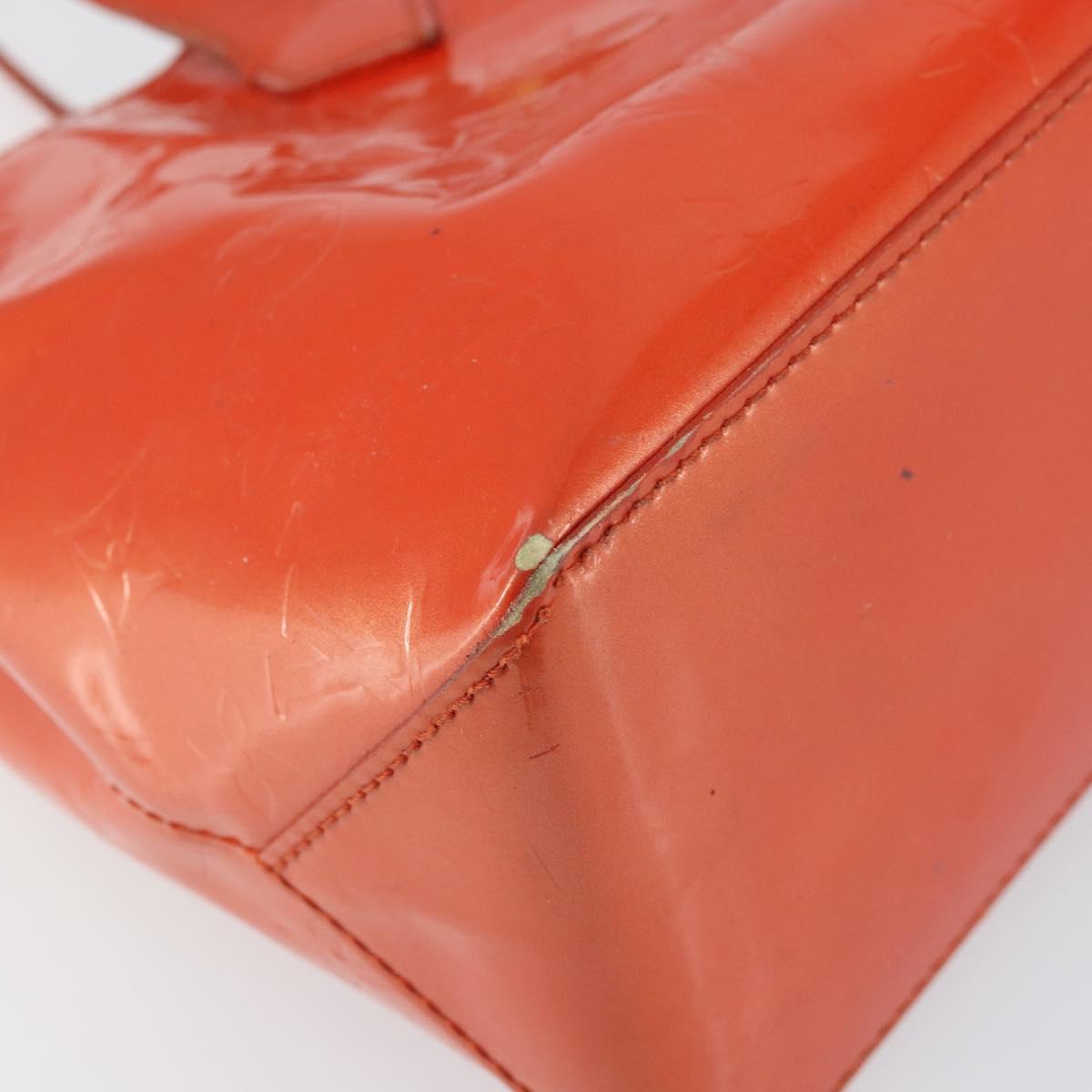 LOUIS VUITTON Monogram Vernis Wilshire PM Bag Orenge Sunset M93644 Auth BA10354