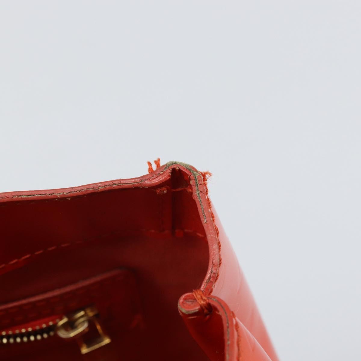 LOUIS VUITTON Monogram Vernis Wilshire PM Bag Orenge Sunset M93644 Auth BA10354