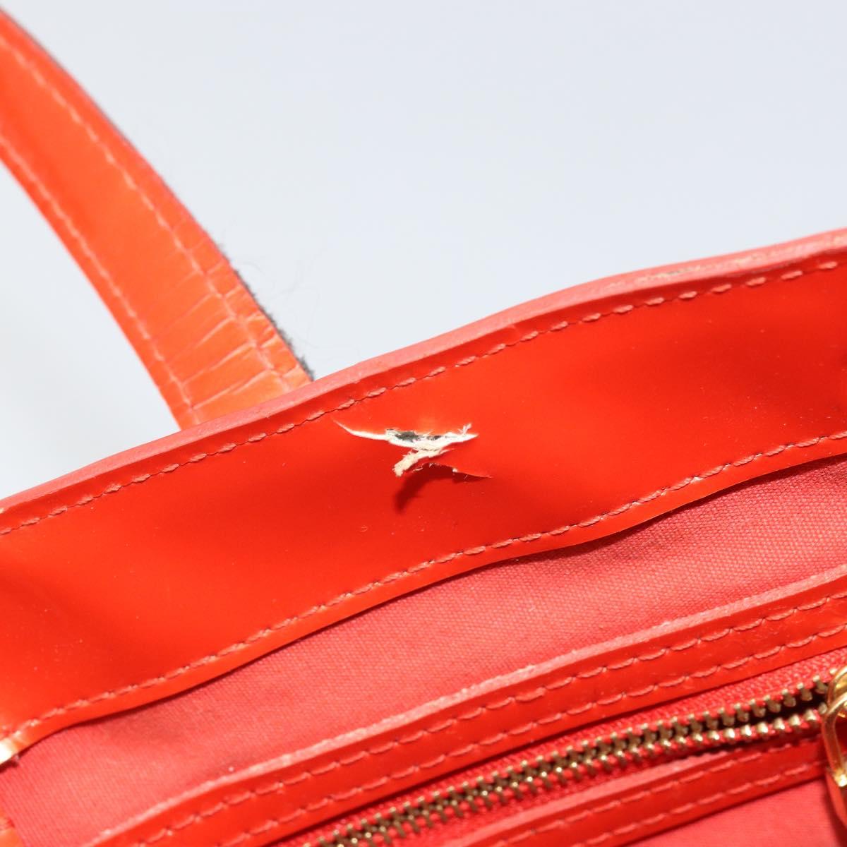 LOUIS VUITTON Monogram Vernis Wilshire PM Bag Orenge Sunset M93644 Auth BA10354