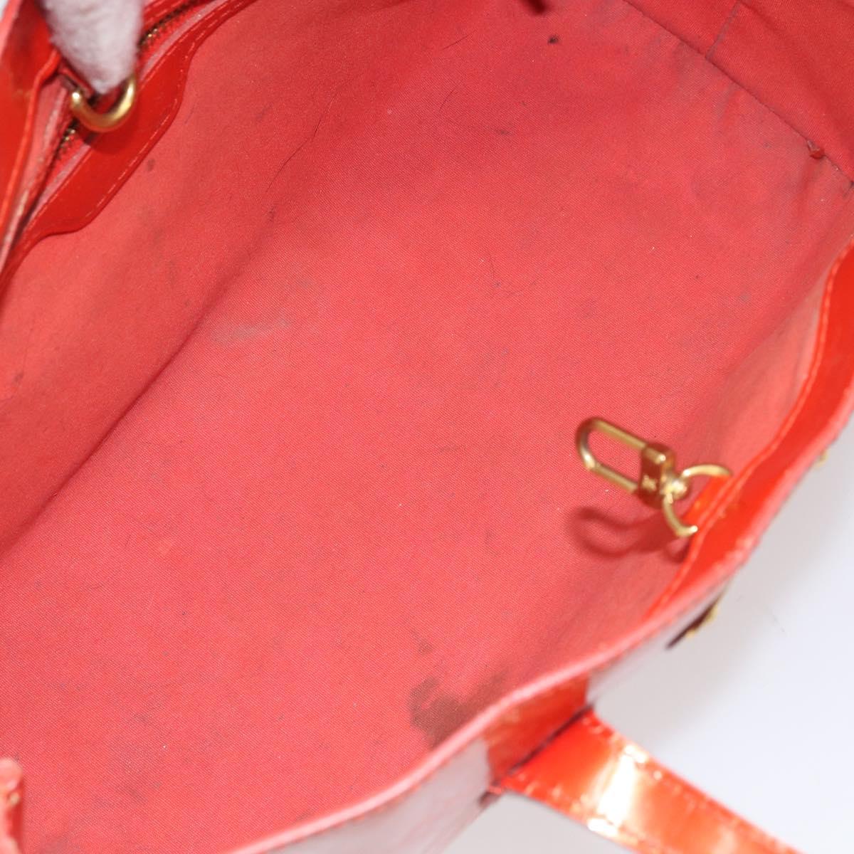 LOUIS VUITTON Monogram Vernis Wilshire PM Bag Orenge Sunset M93644 Auth BA10354
